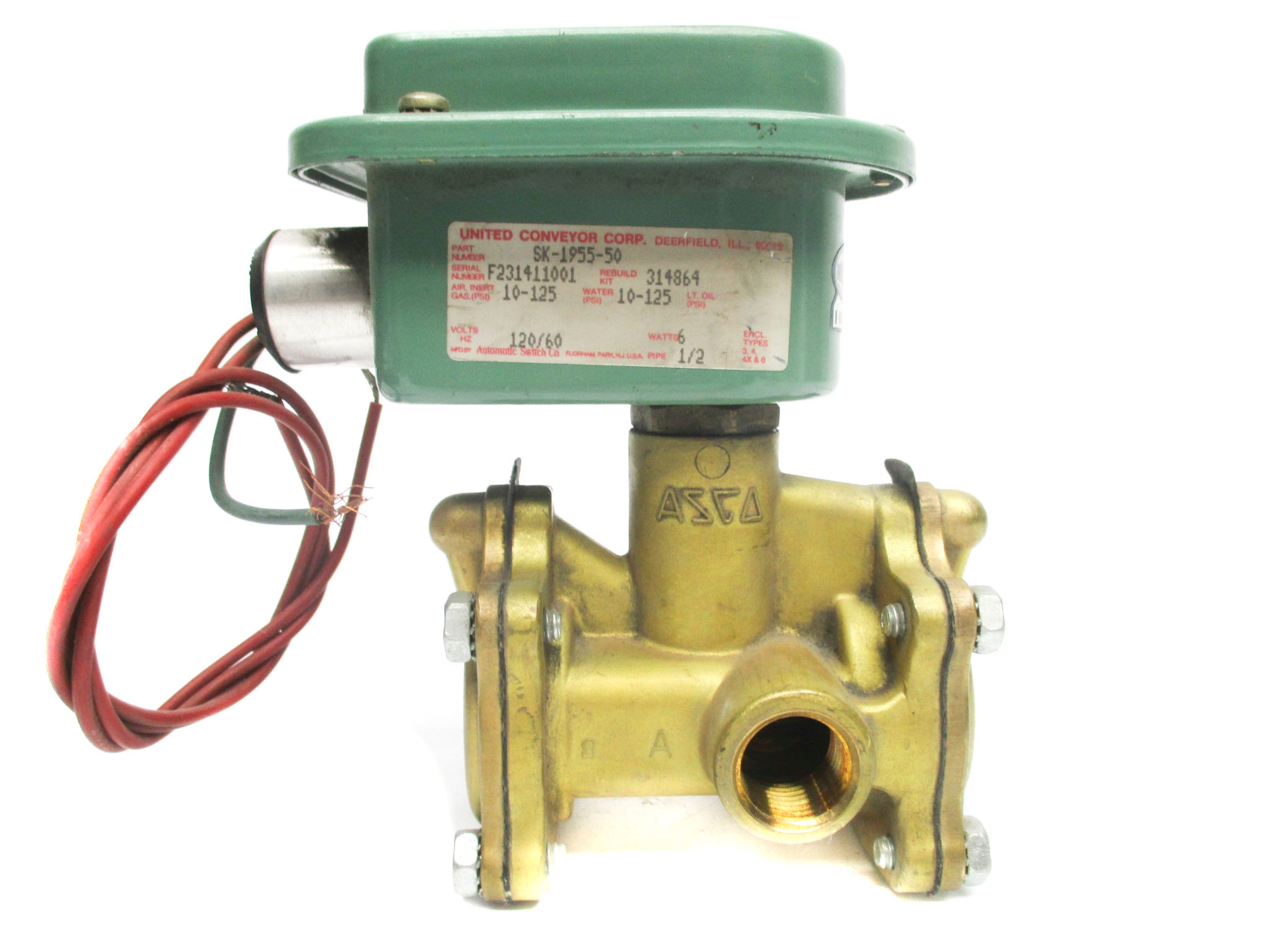 ASCO SK1955-50 120V 10-125PSI 1/2" UNMP