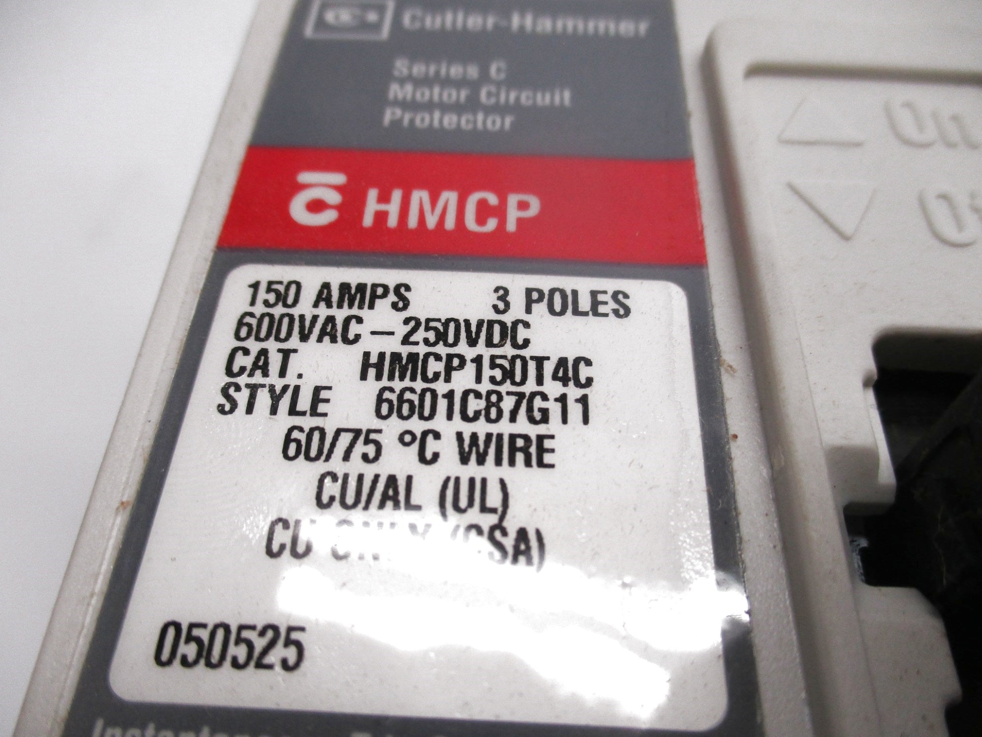 CUTLER HAMMER HMCP150T4C SER. C 600VAC 150A (GREY) NSMP