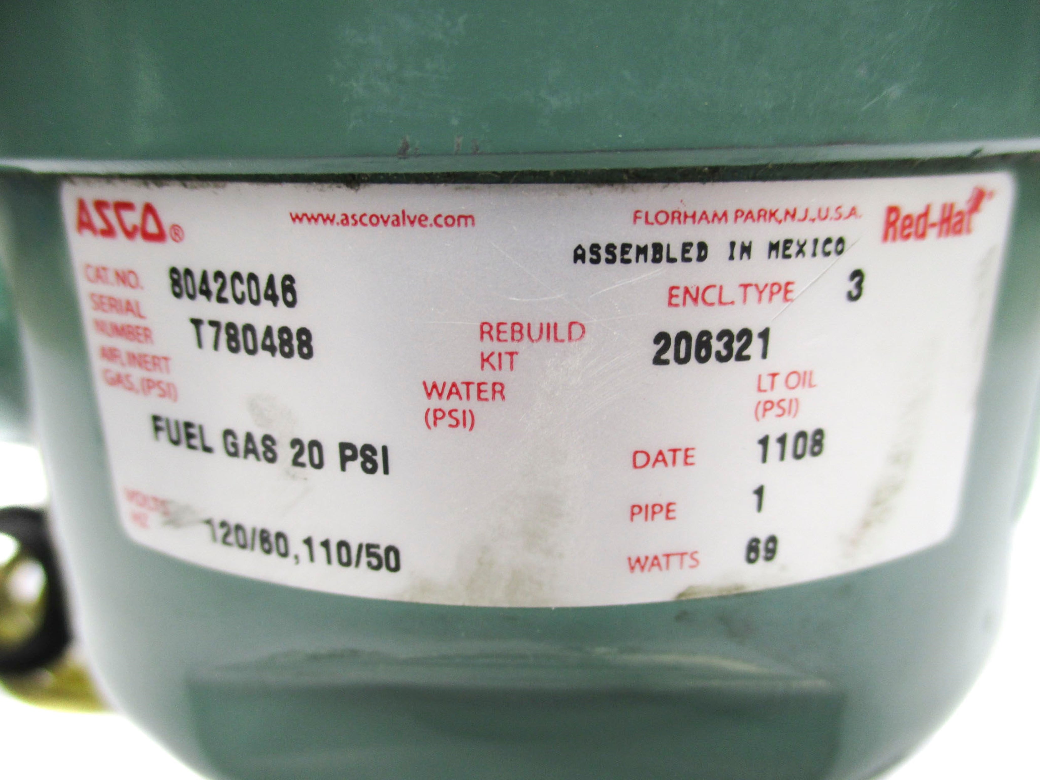 ASCO 8042C046 120V/60HZ 110V/50HZ 20PSI NSNP