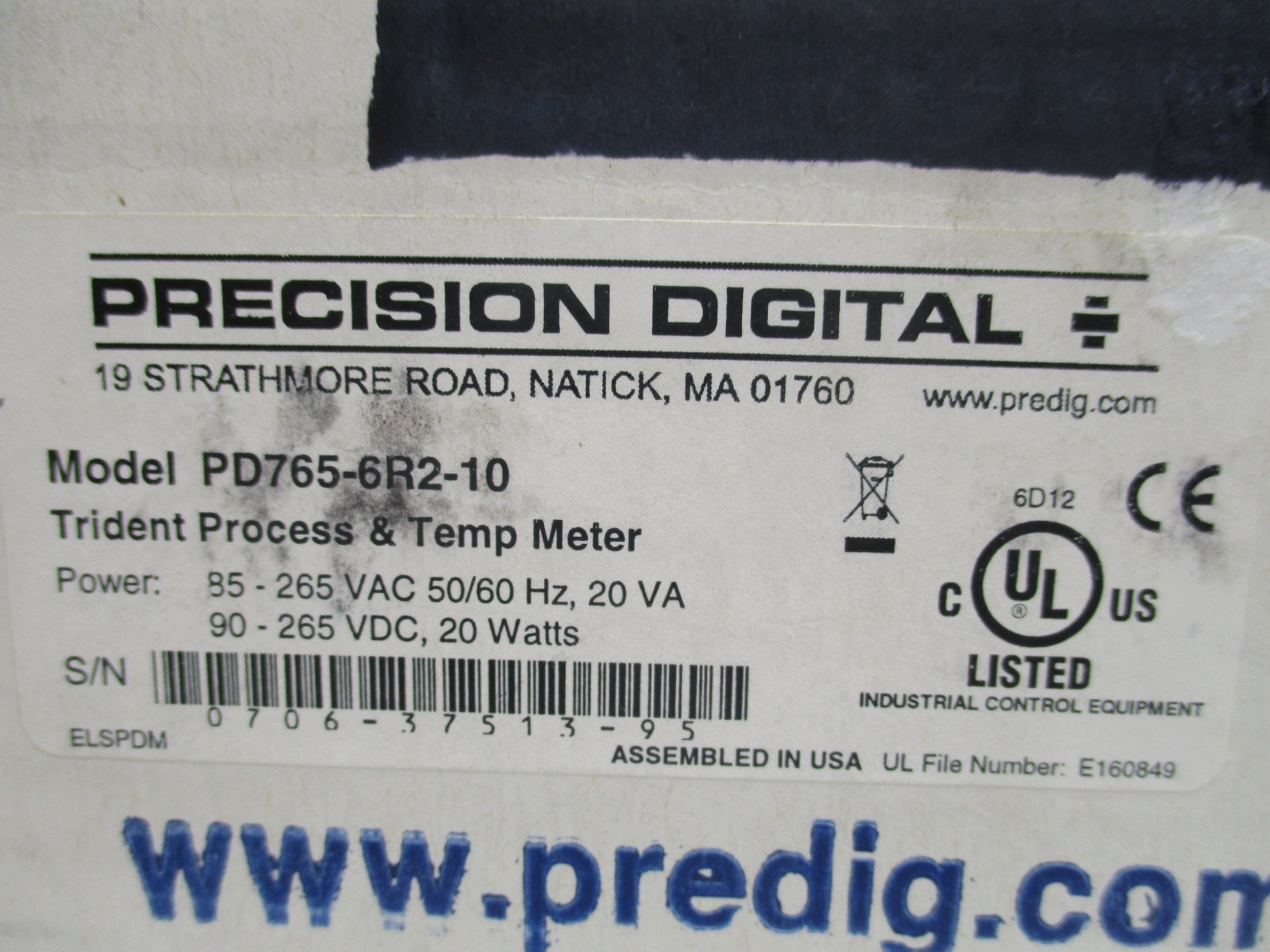 PRECISION DIGITAL PD765-6R2-10 NSMP