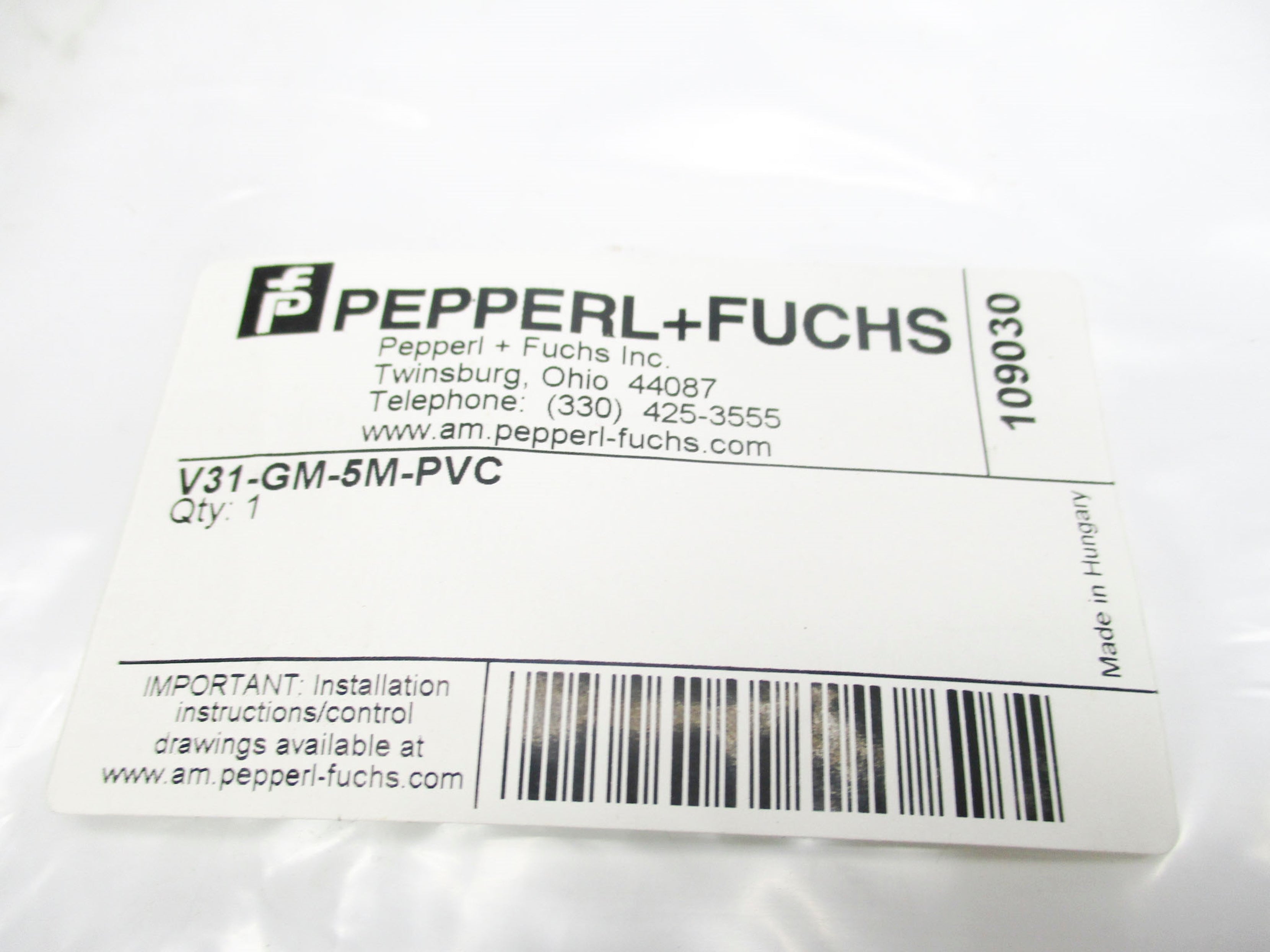PEPPERL+FUCHS V31-GM-5M-PVC NSMP