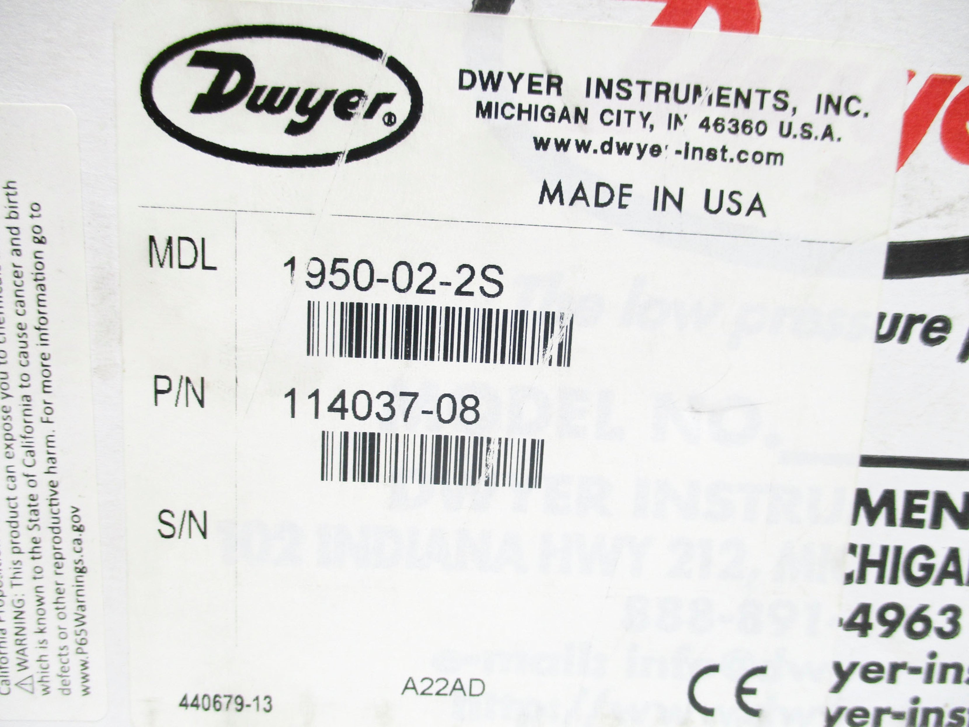 DWYER 1950-02-2S NSFS