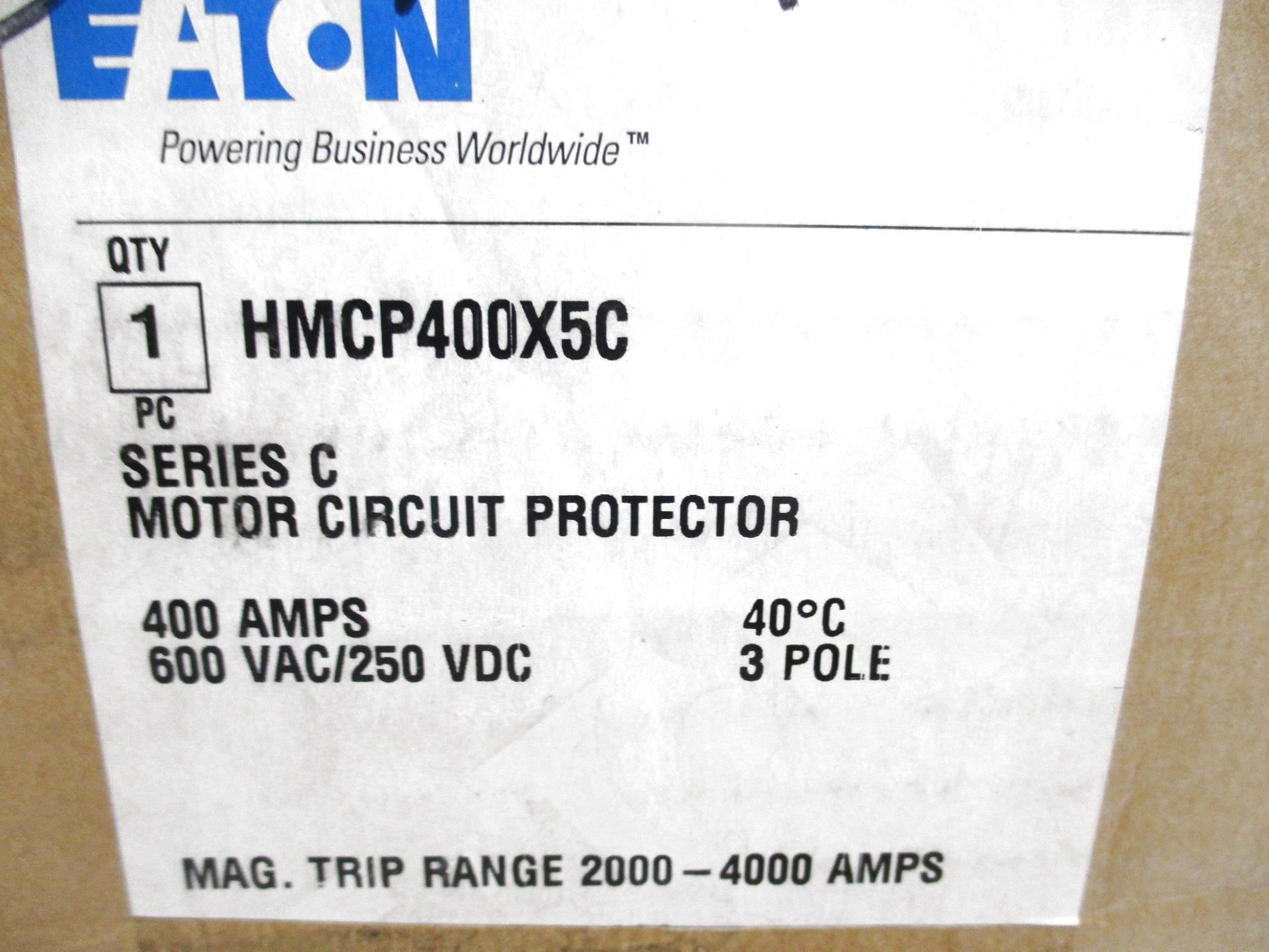 EATON HMCP400X5C SER. C 400A 600VAC NSMP