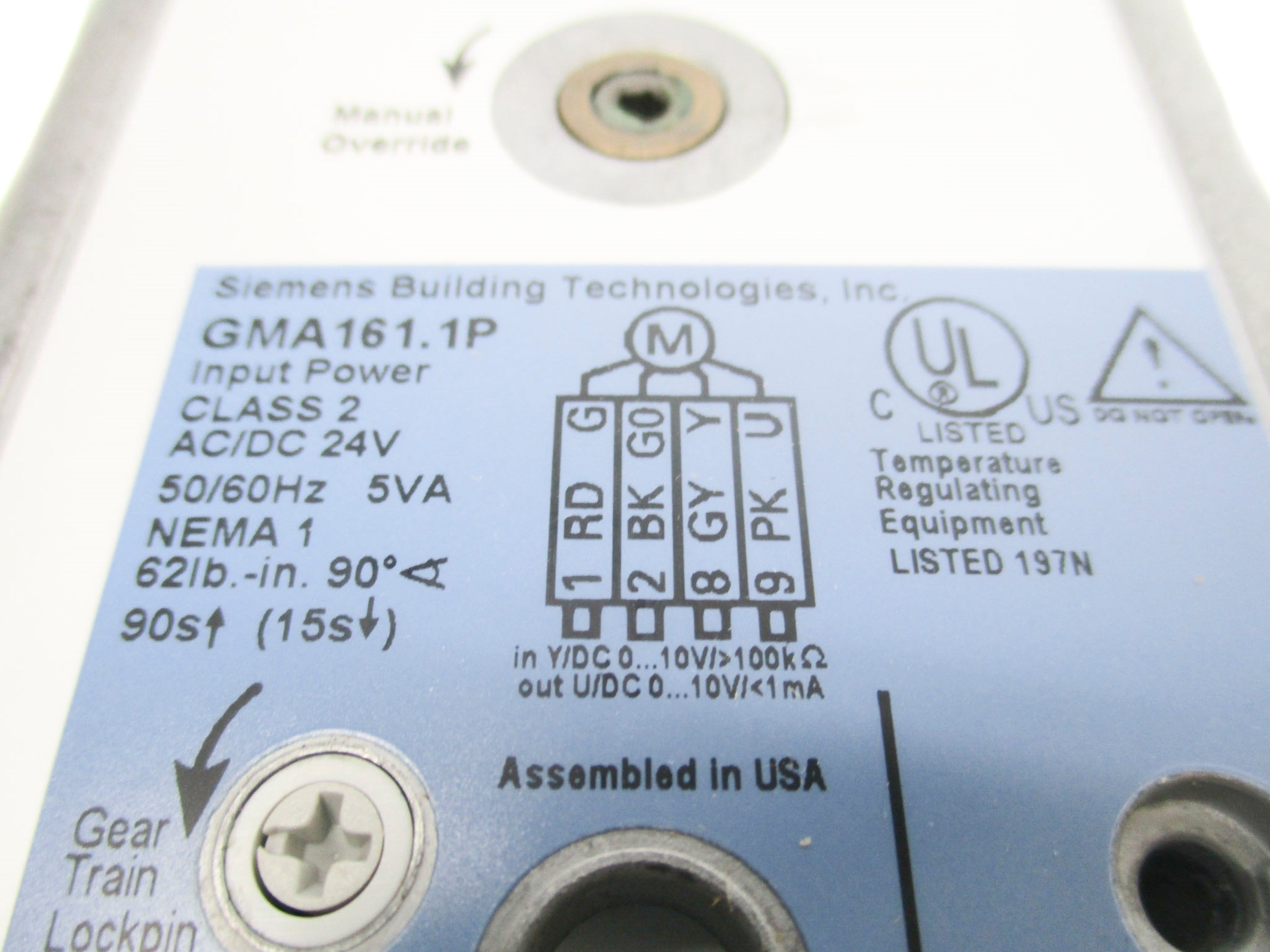 SIEMENS GMA161.1P NSMP