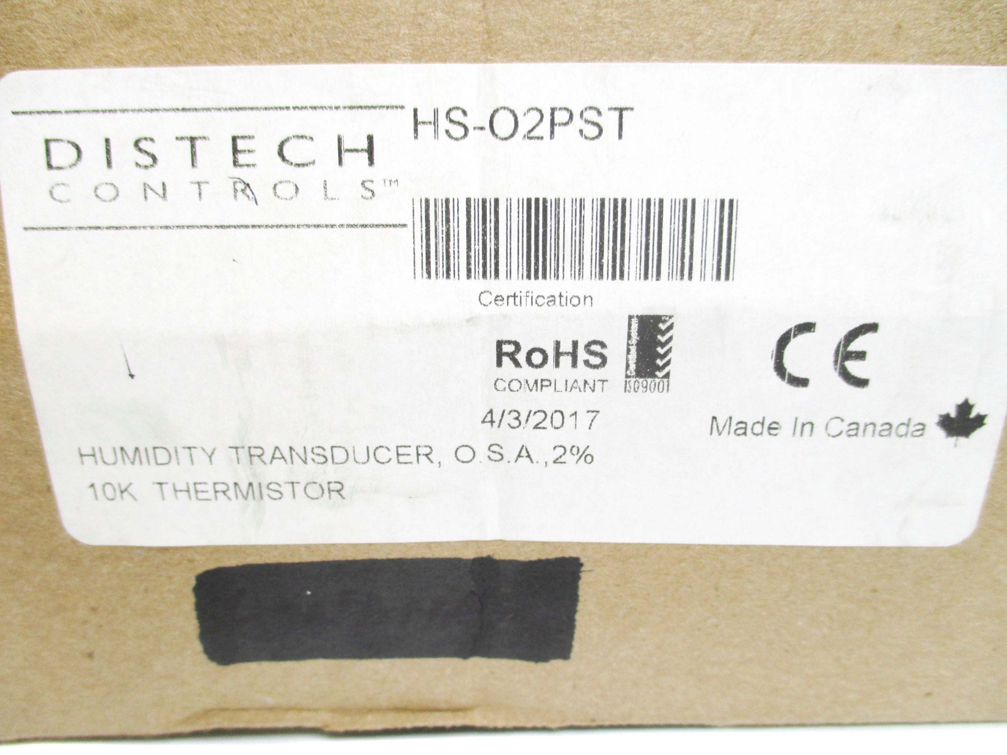 DISTECH CONTROLS HS-O2PST NSMP