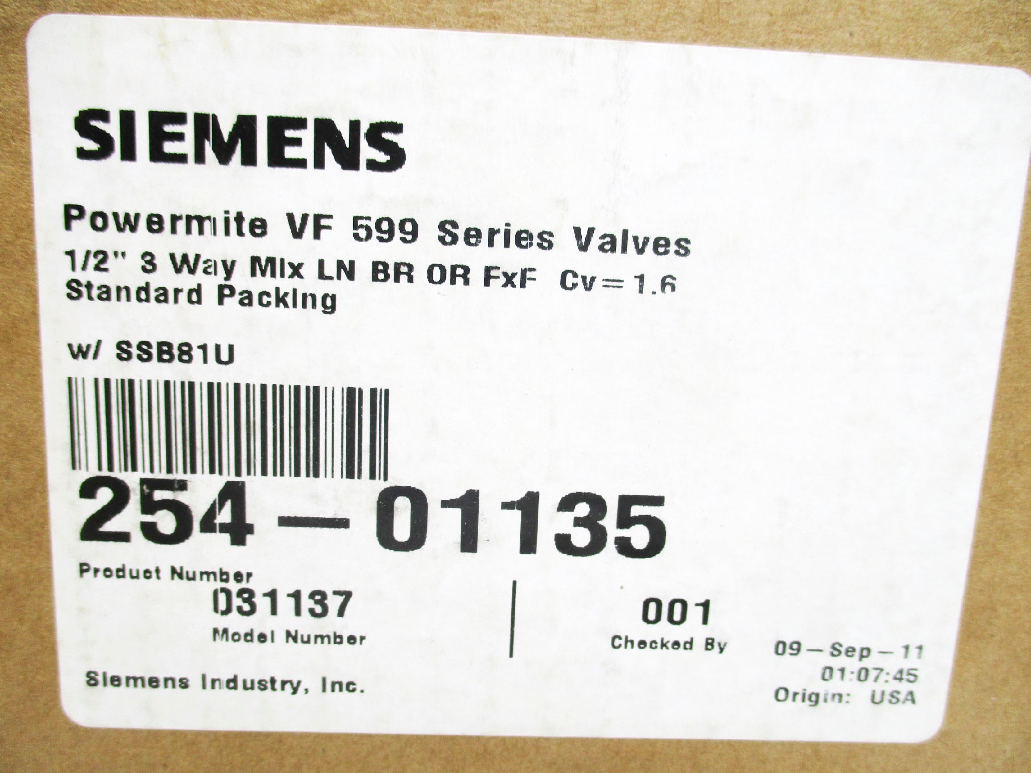 SIEMENS 254-01135 24VAC NSMP