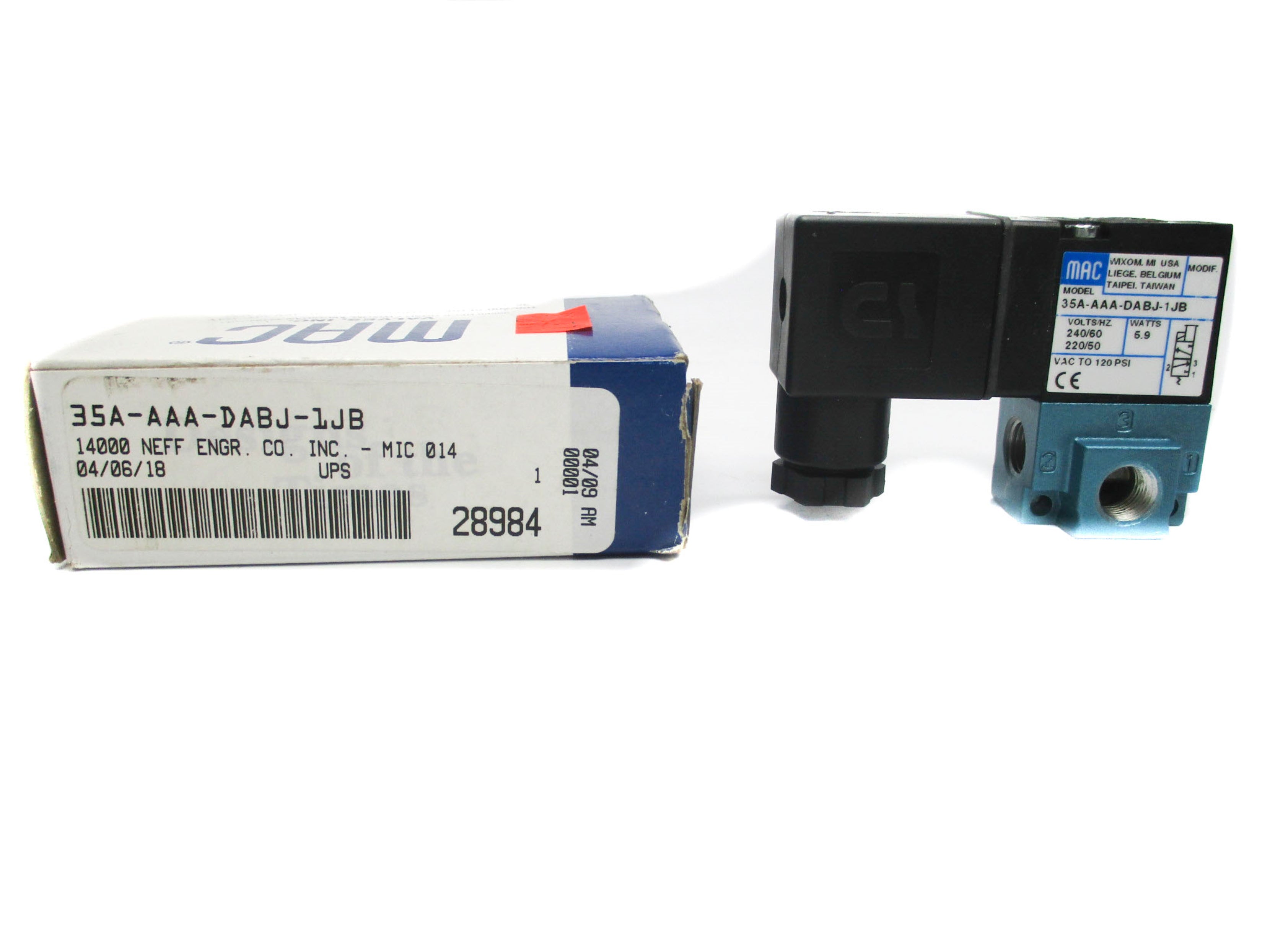MAC 35A-AAA-DABJ-1JB 240V/60HZ 220V/50HZ 120PSI NSMP