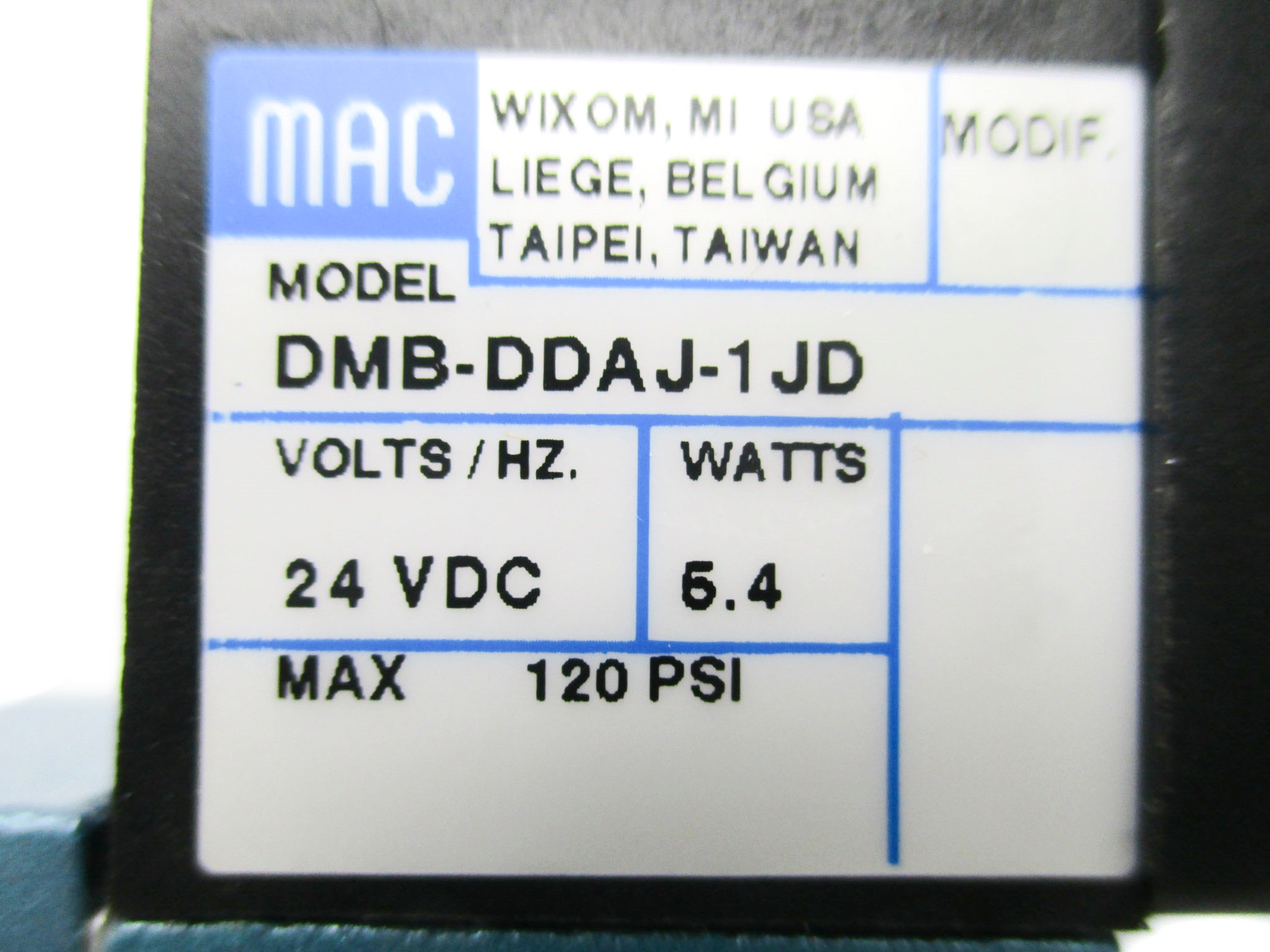 MAC 414A-B0A-DM-DDAJ-1JD 30-120PSI 24VDC NSMP