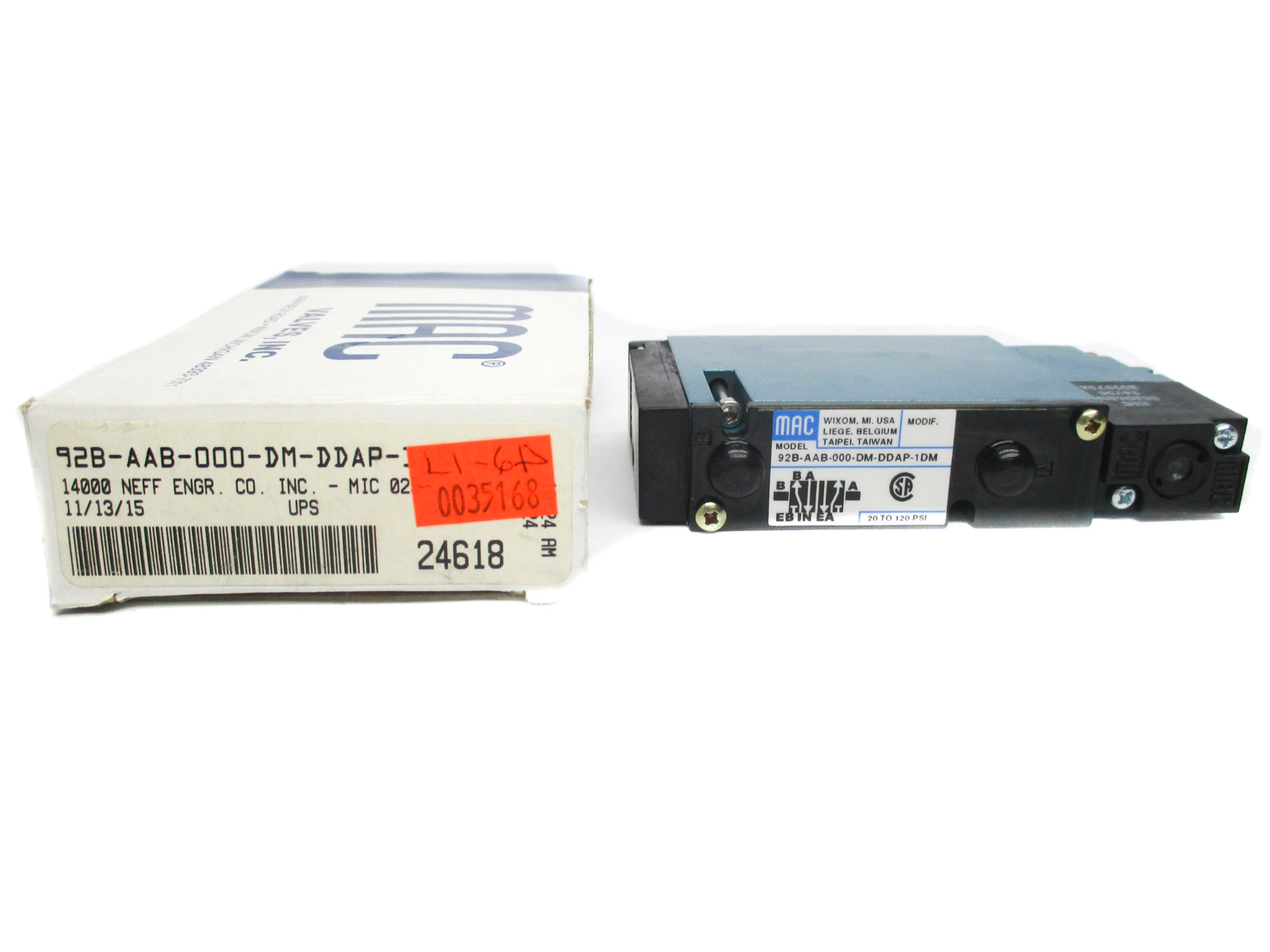 MAC 92B-AAB-000-DM-DDAP-1DM 20-120PSI 24VDC NSMP