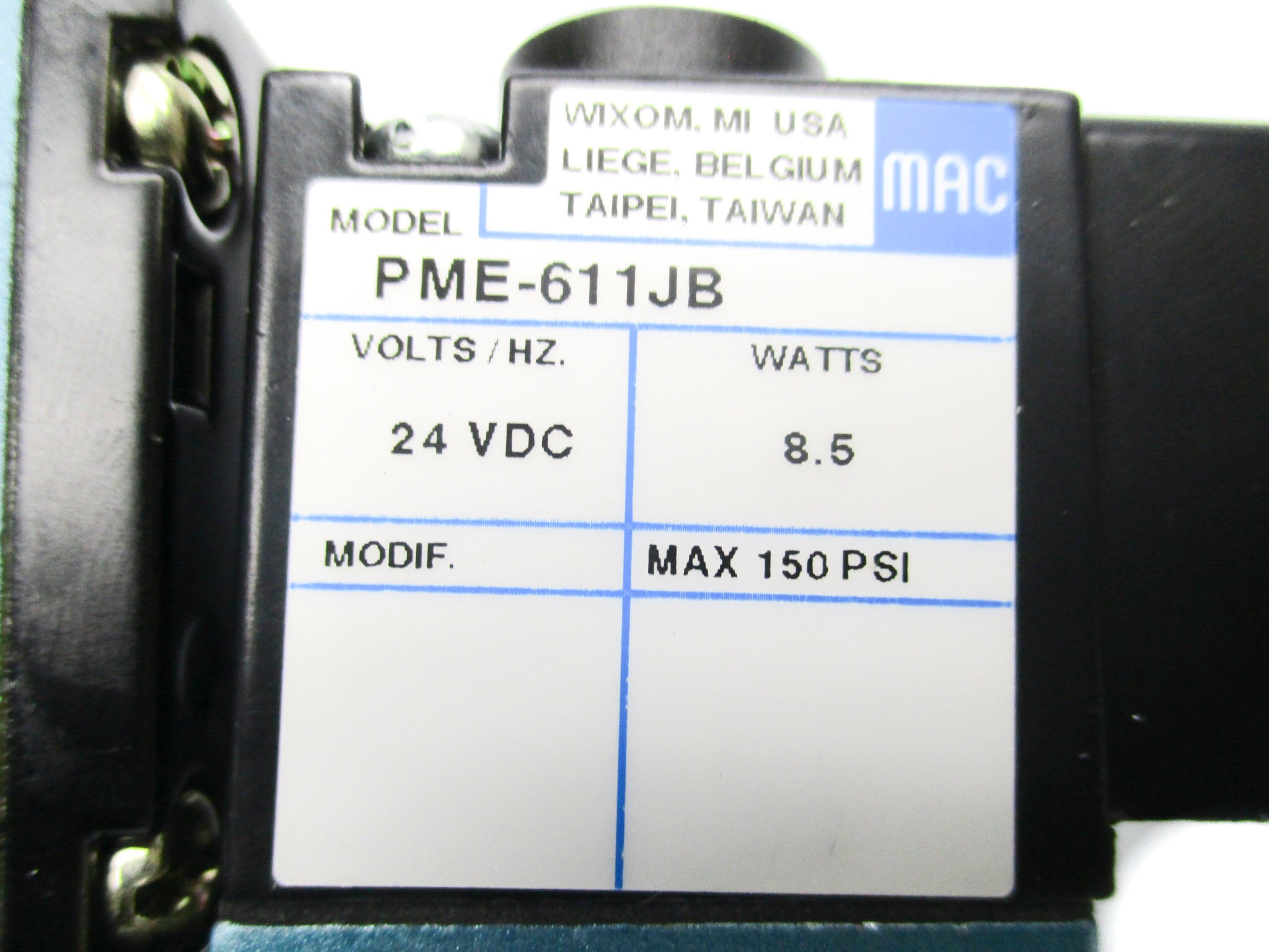 MAC 912B-PM-611JB 25-150PSI 24VDC NSMP