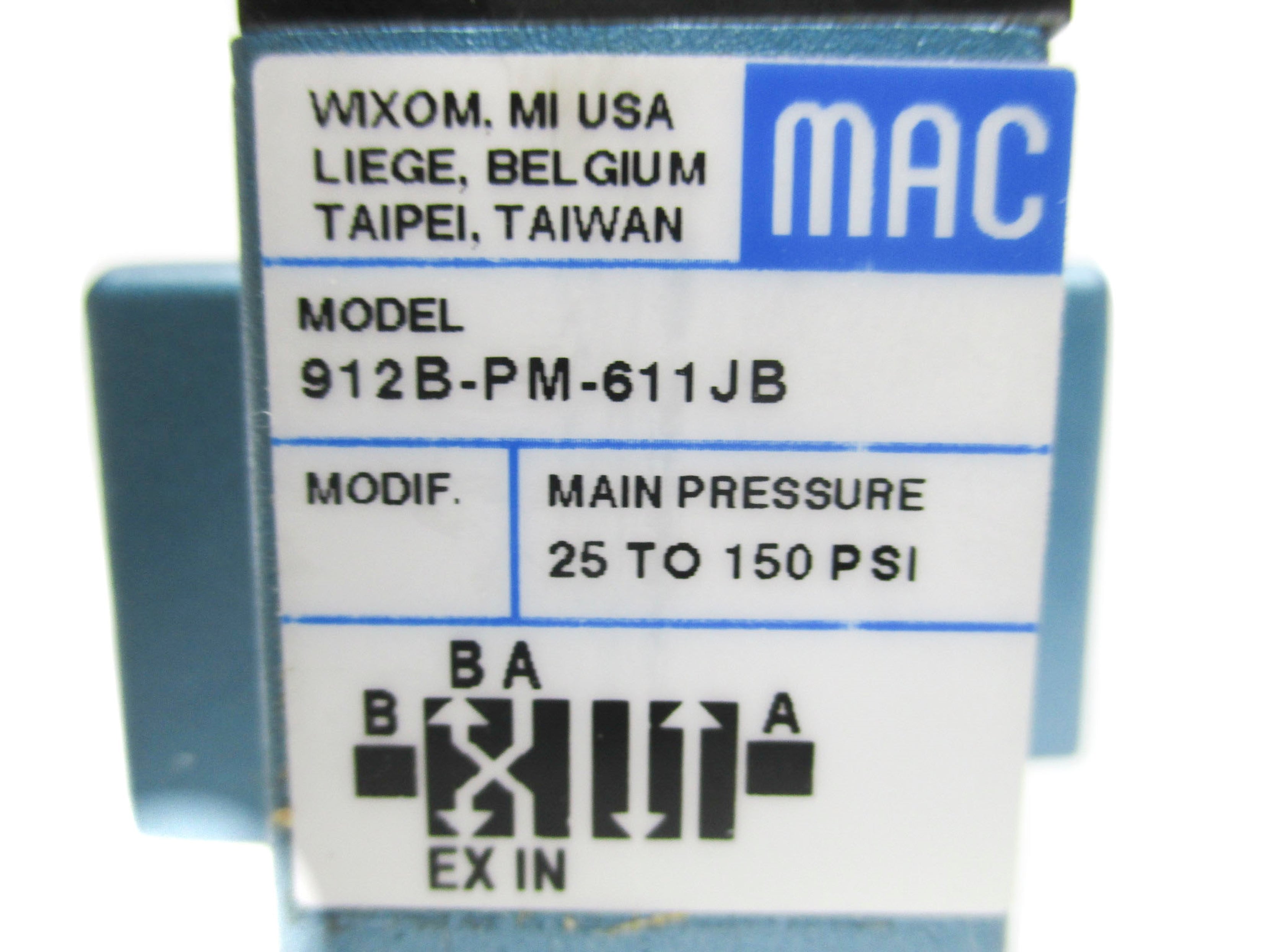 MAC 912B-PM-611JB 25-150PSI 24VDC NSMP
