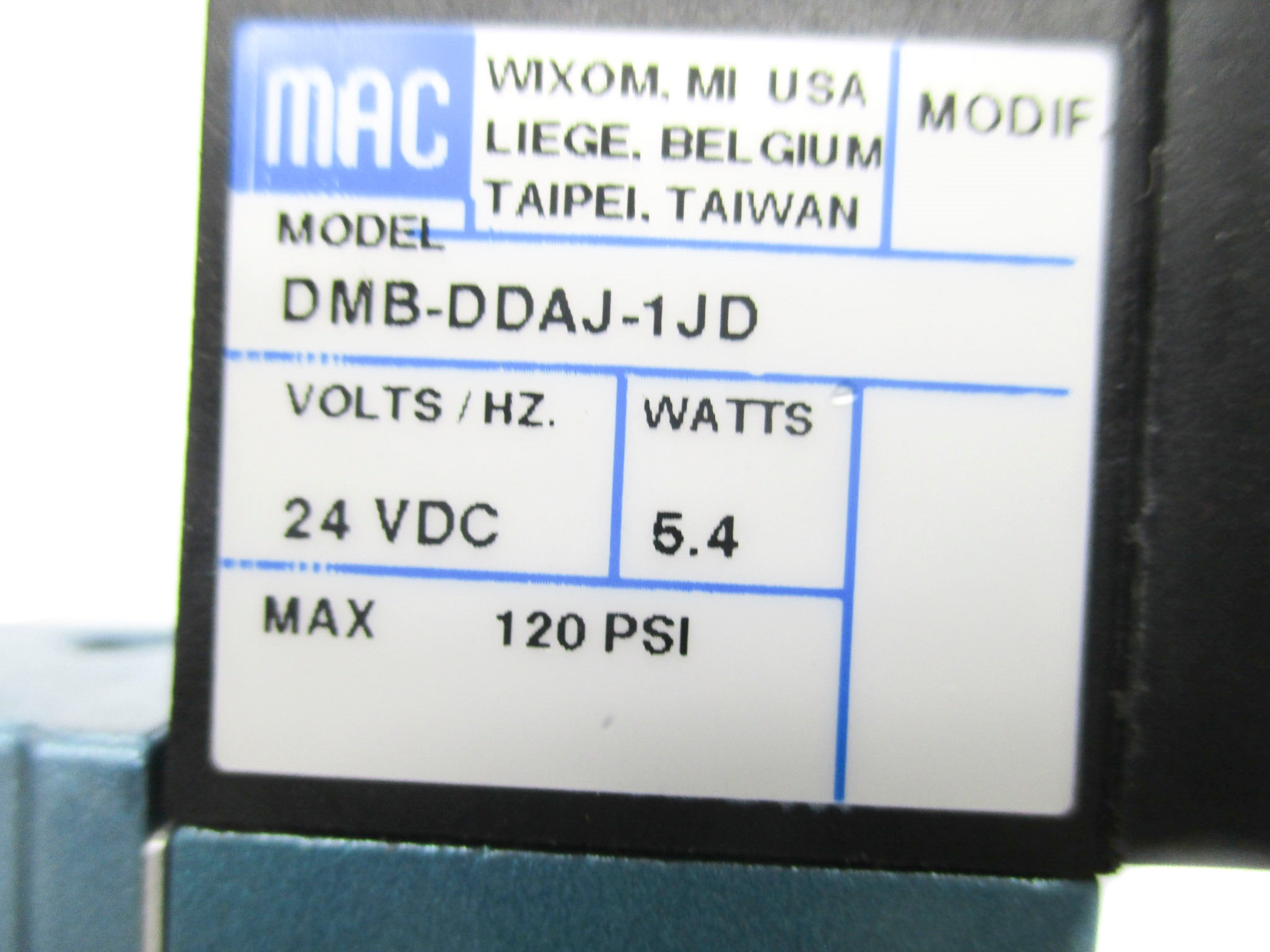 MAC 414A-B0B-DM-DDAJ-1JD 24VDC 120PSI NSMP