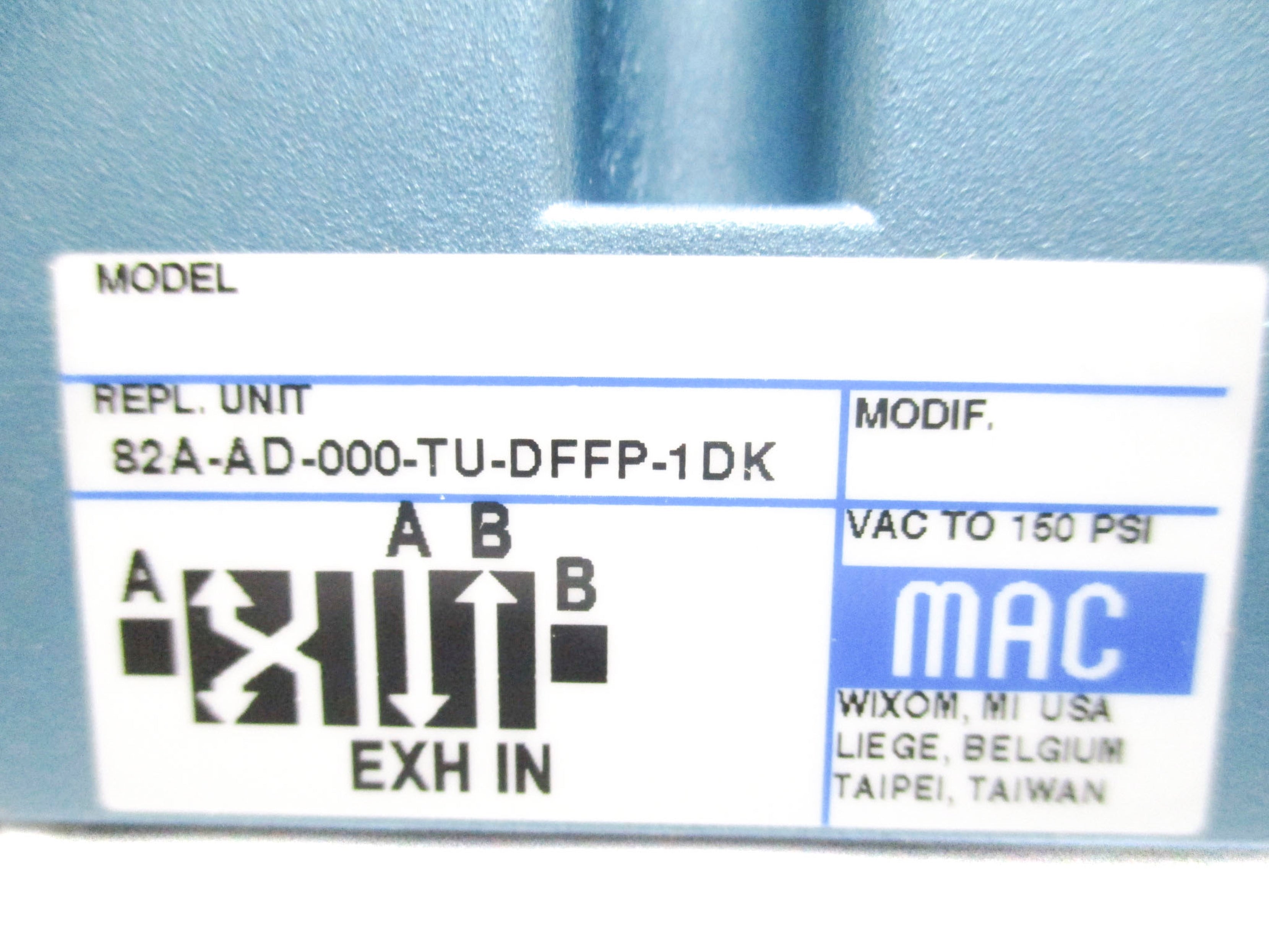 MAC 82A-AD-000-TU-DFFP-1DK 24VDC 25-150PSI NSMP