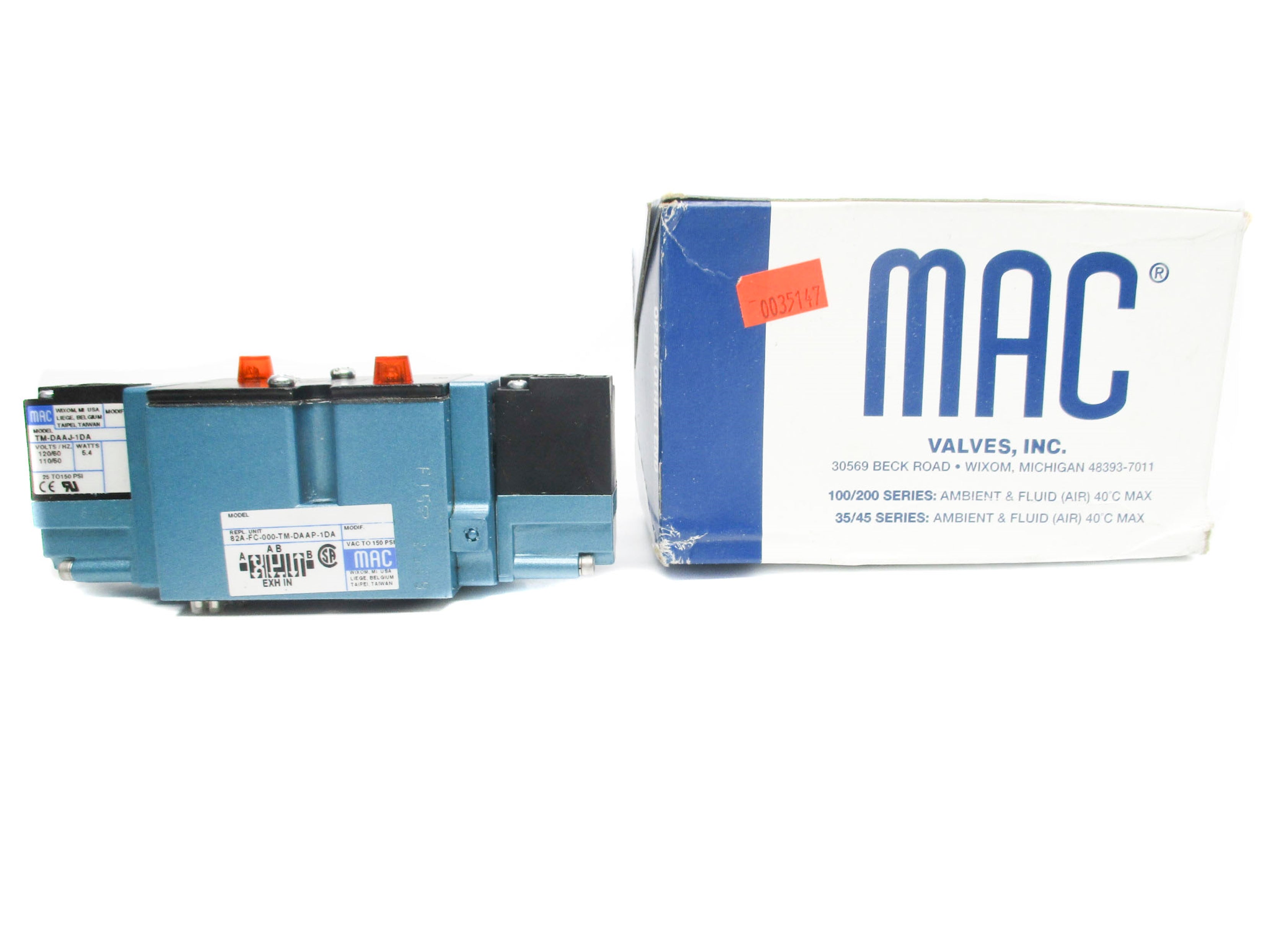 MAC 82A-FC-000-TM-DAAP-1DA 25-150PSI 110V/50HZ-120V/60HZ NSMP