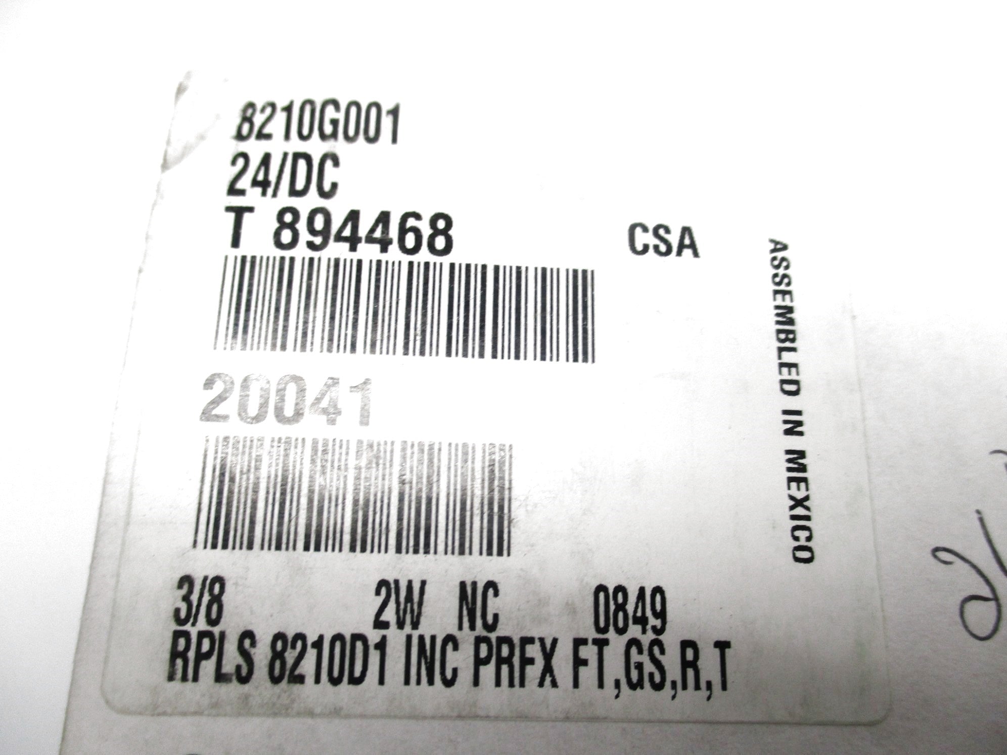 ASCO 8210G001 5-125PSI 24/DC NSMP