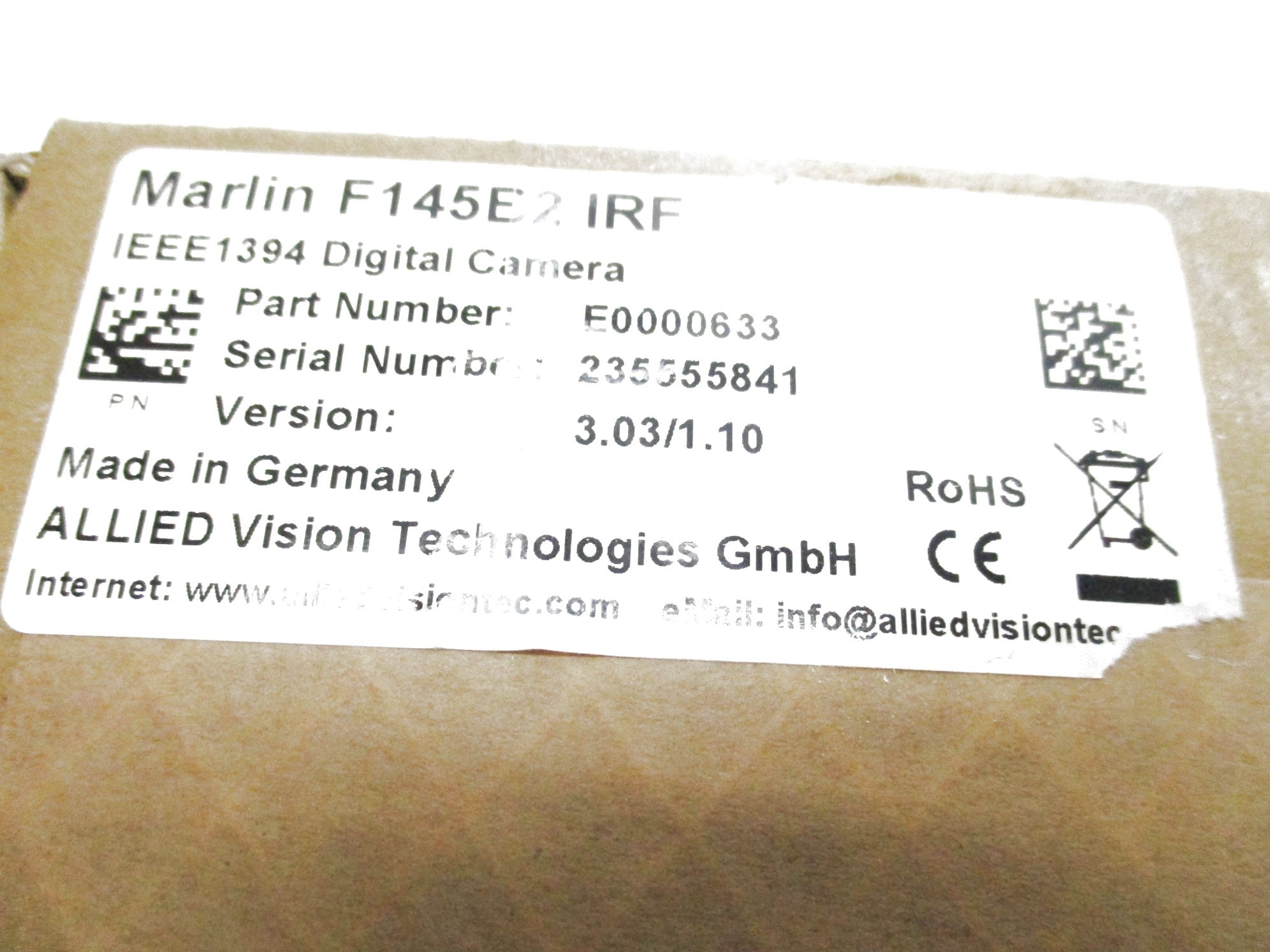 ALLIED VISION F145B2IRF NSMP