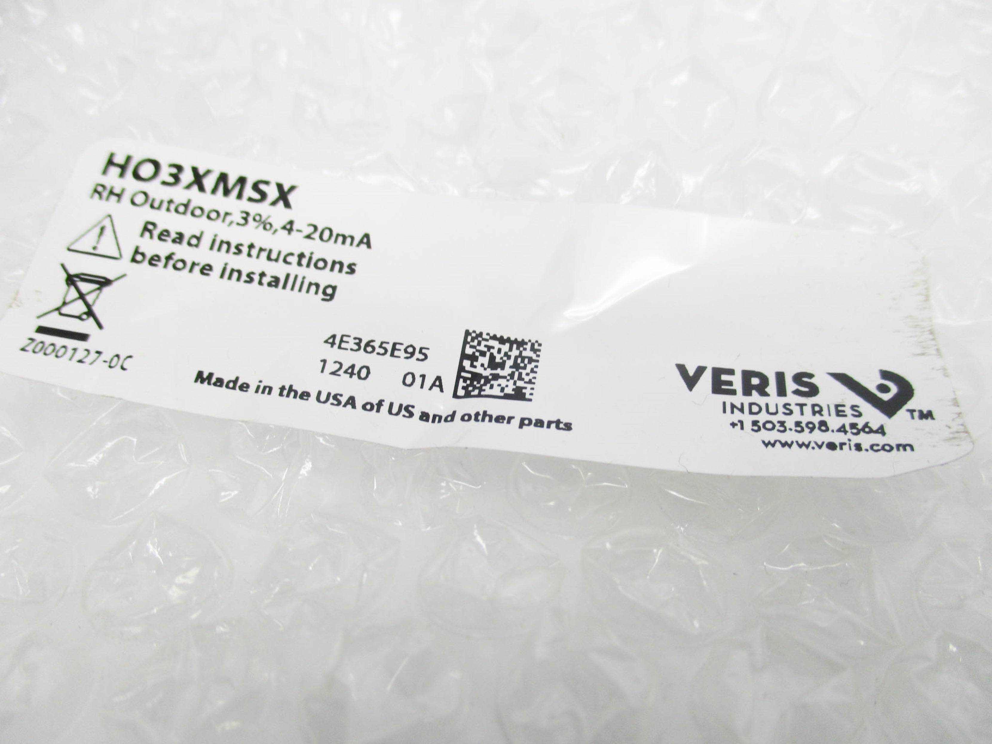 VERIS INDUSTRIES HO3XMSX NSNP