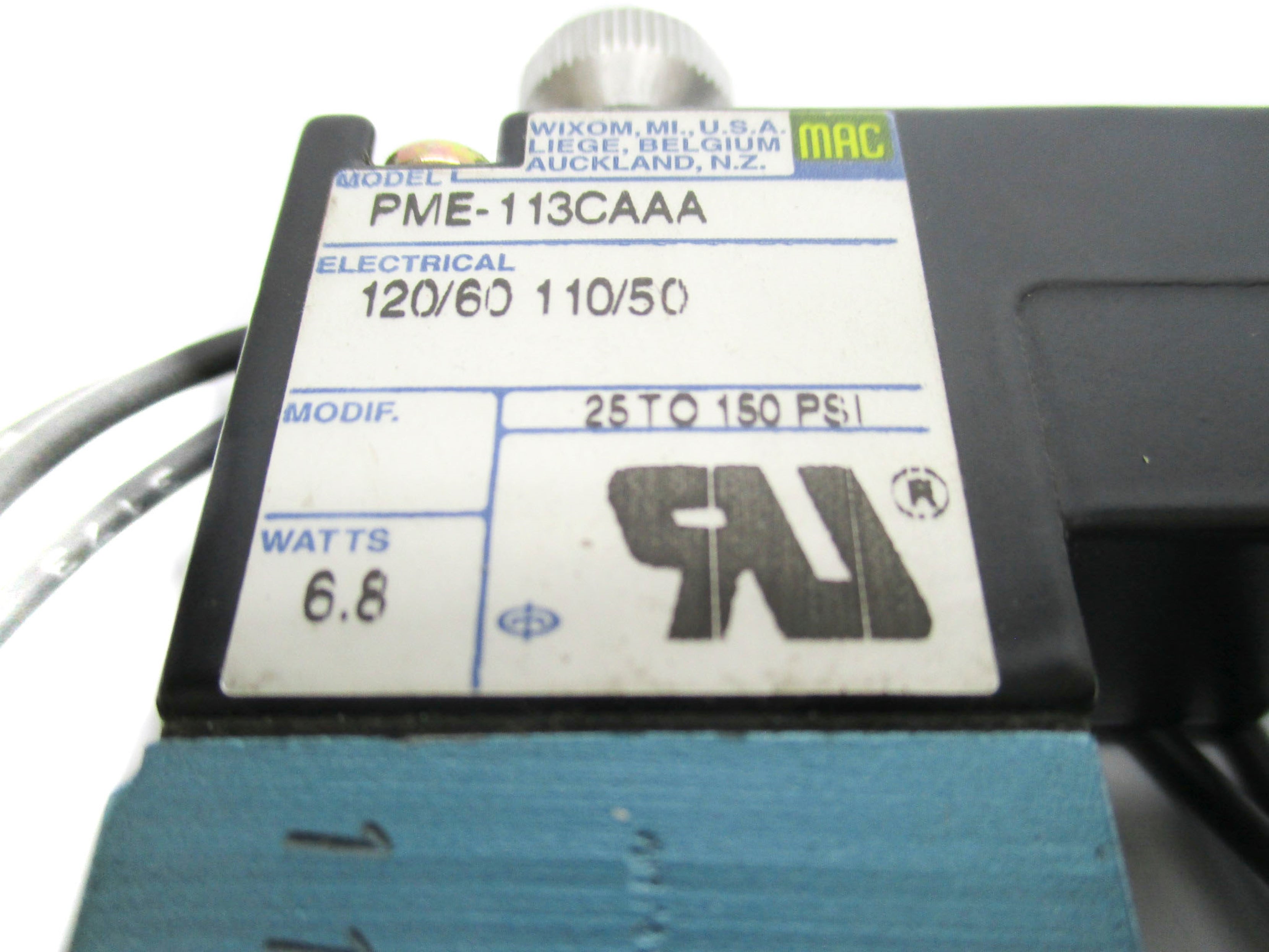 MAC PME-113CAAA 110V/50HZ-120V/60HZ 25-150PSI NSMP