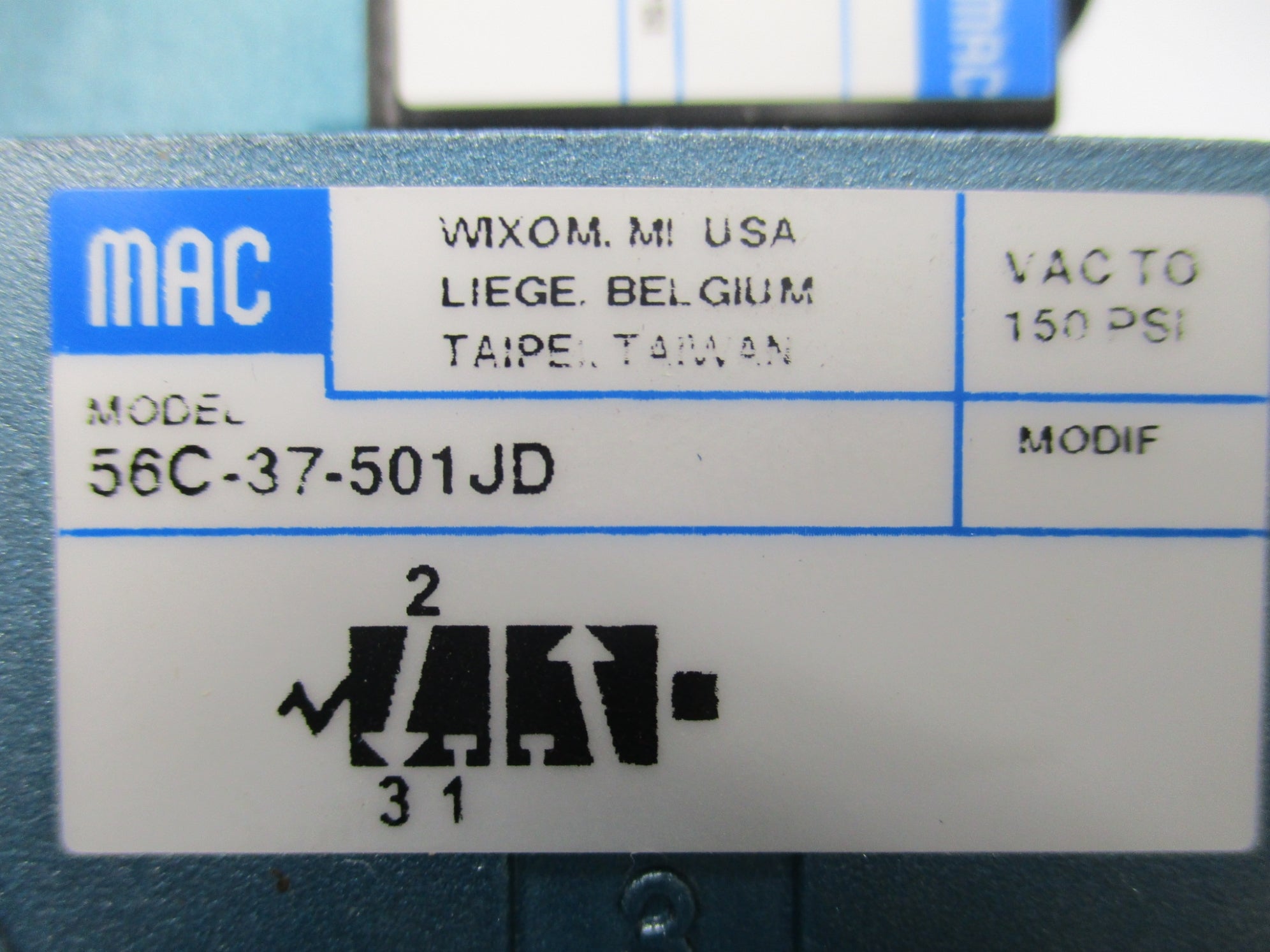 MAC 56C-37-501JD 24VDC 25-150PSI NSMP