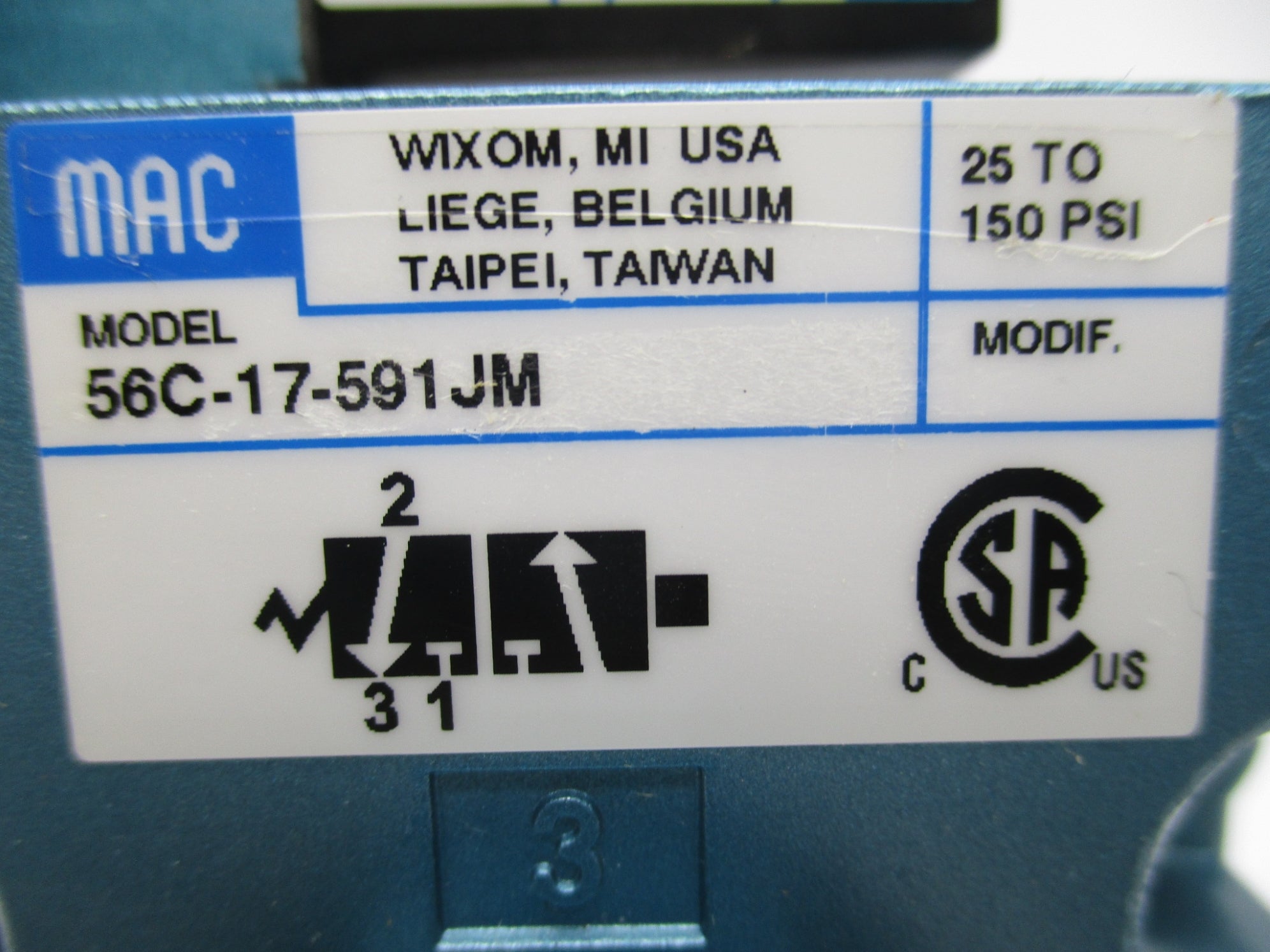 MAC 56C-17-591JM 24VDC 25-150PSI NSMP