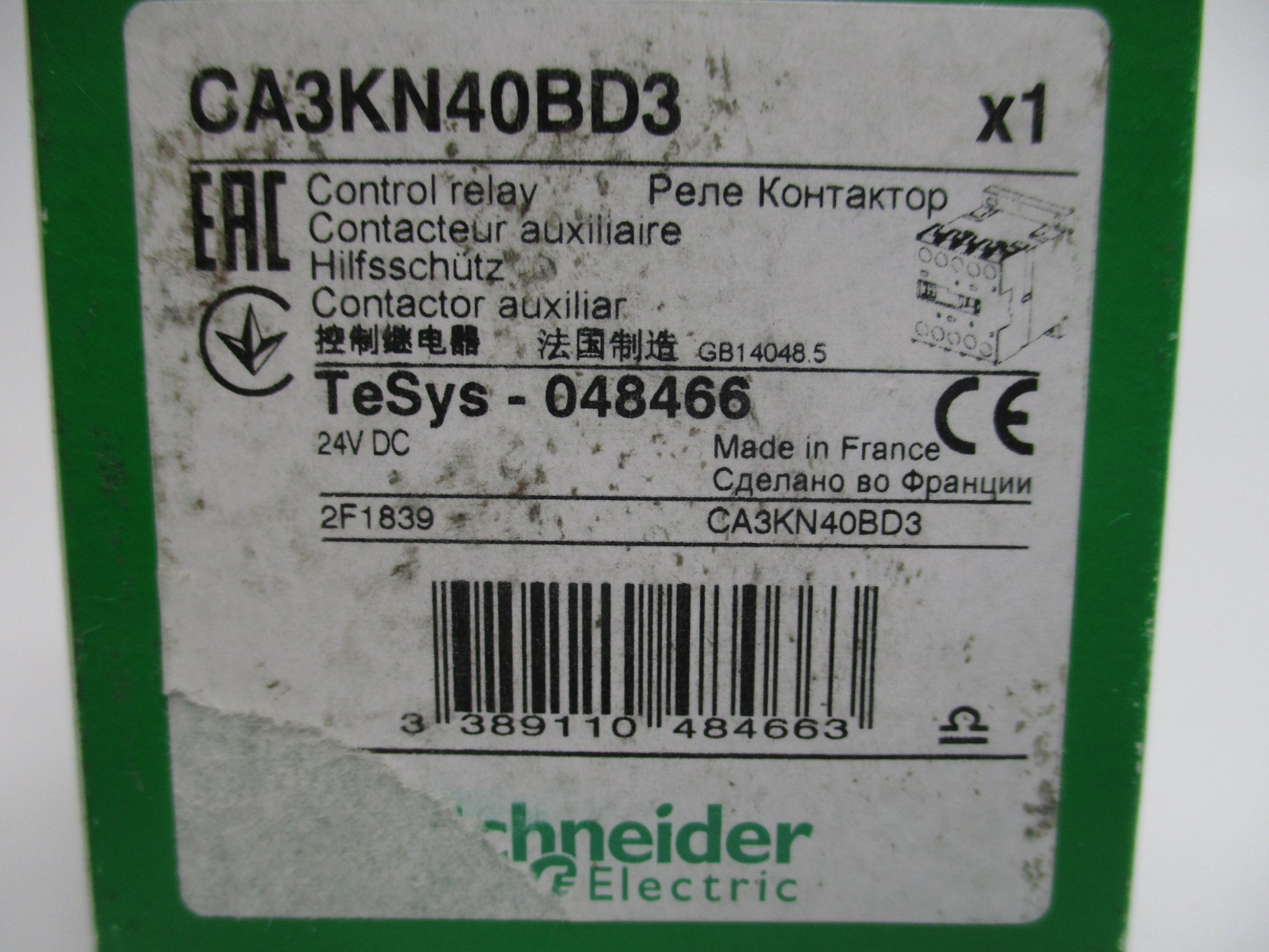 SCHNEIDER ELECTRIC CA3KN40BD3 24VDC 10A NSMP