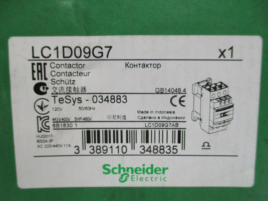 SCHNEIDER ELECTRIC LC1D09G7 120V NSMP