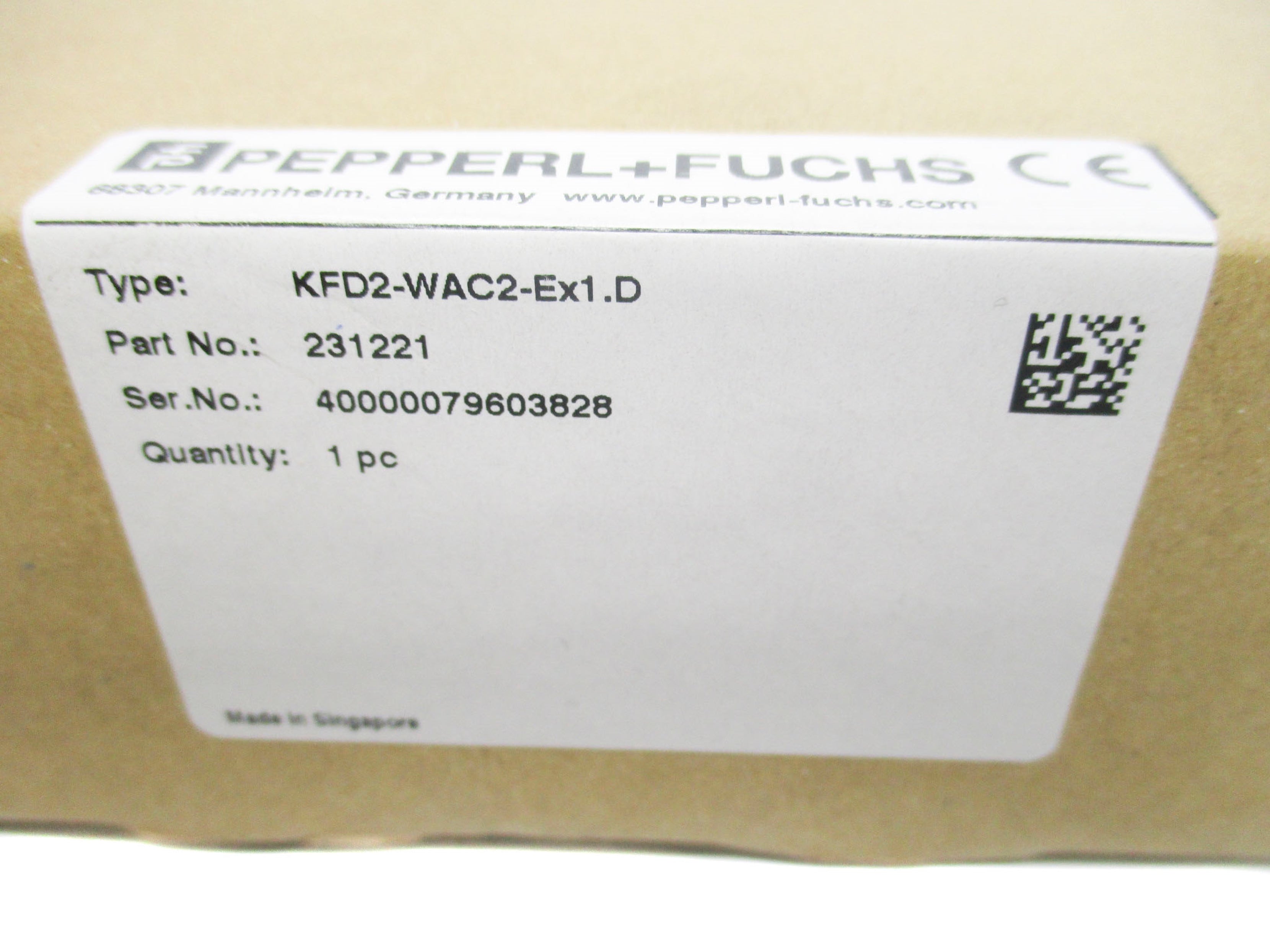 PEPPERL+FUCHS KFD2-WAC2-EX1.D NSFS