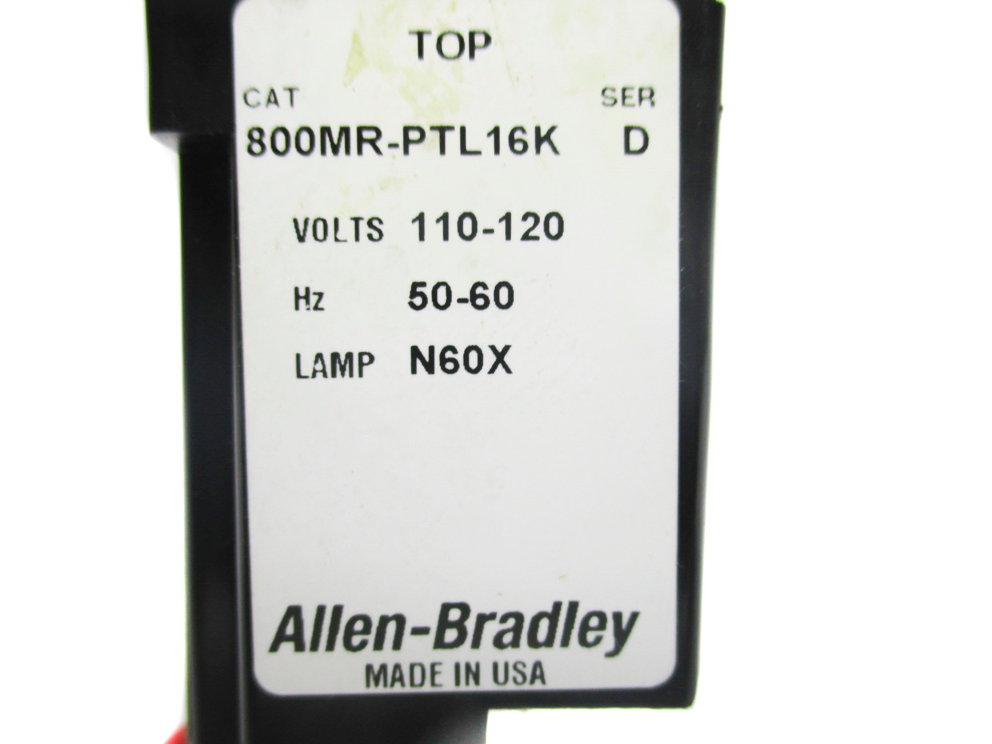 ALLEN BRADLEY 800MR-PTL16RK SER. D (GR/BL) NSMP