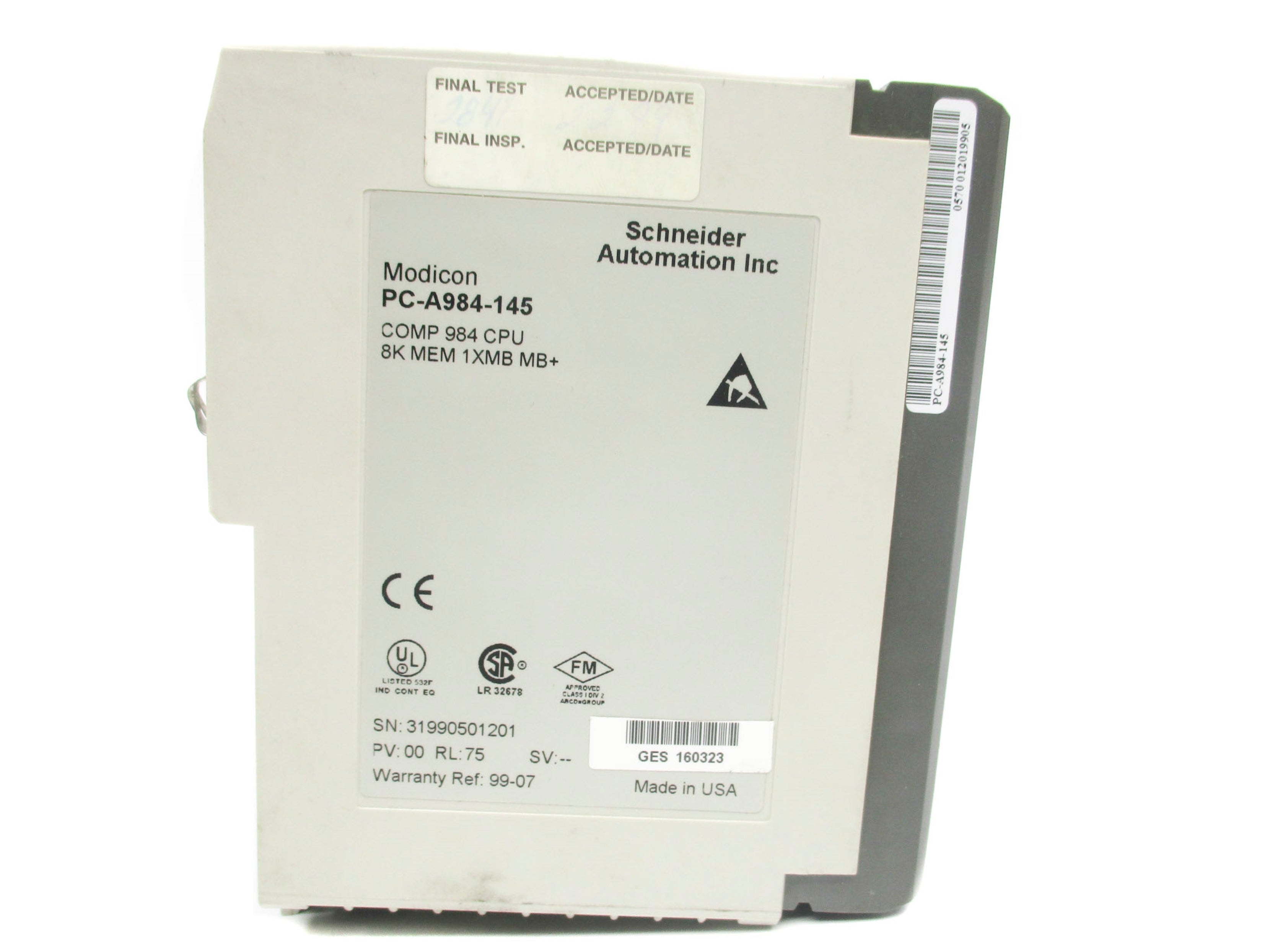 SCHNEIDER AUTOMATION PC-A984-145 UNMP