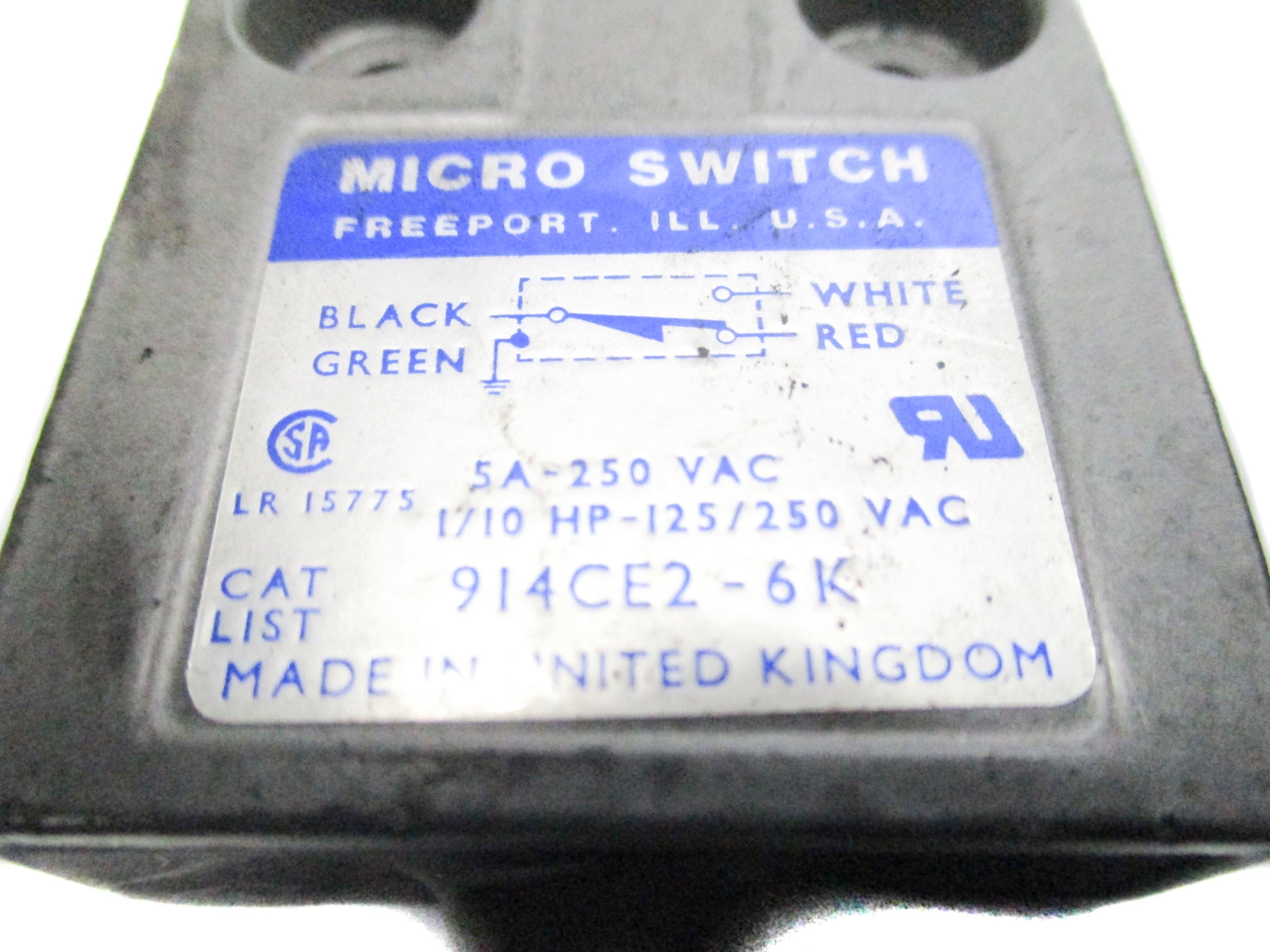 MICROSWITCH 914CE2-6K UNMP