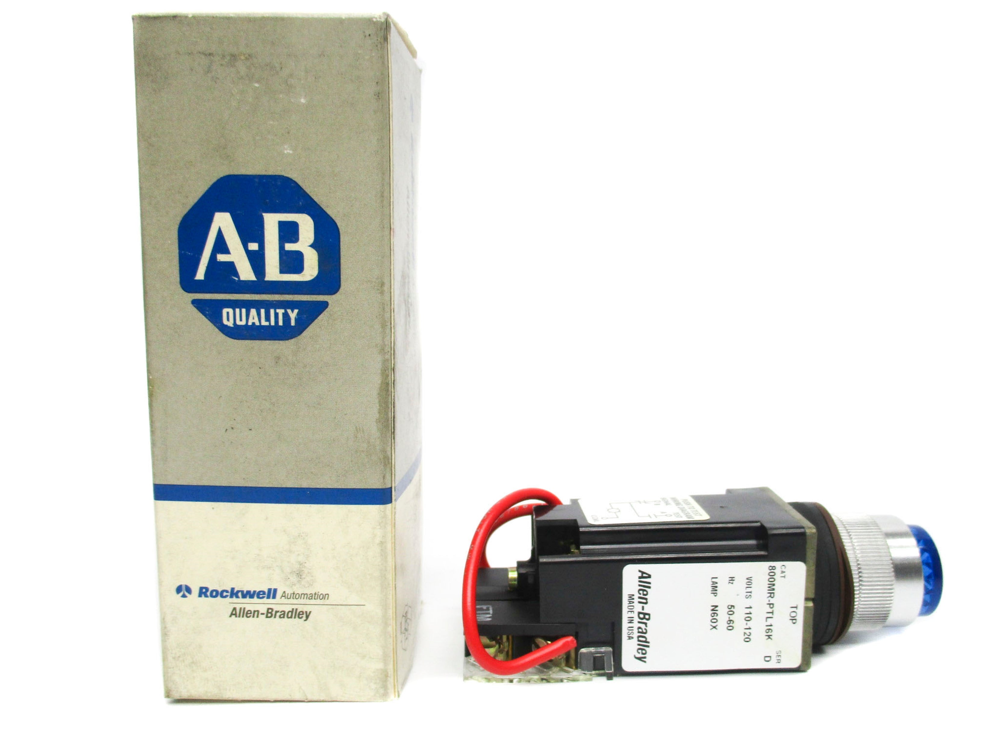 ALLEN BRADLEY 800MR-PTL16BK SER. D (GY/BL) NSMP