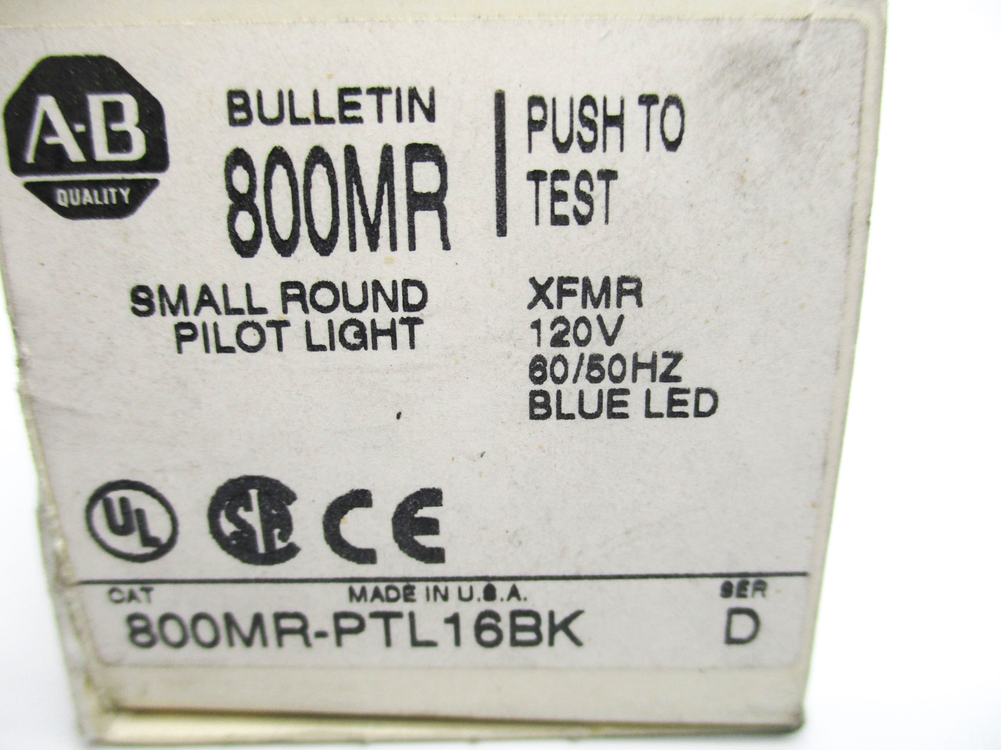 ALLEN BRADLEY 800MR-PTL16BK SER. D (GY/BL) NSMP