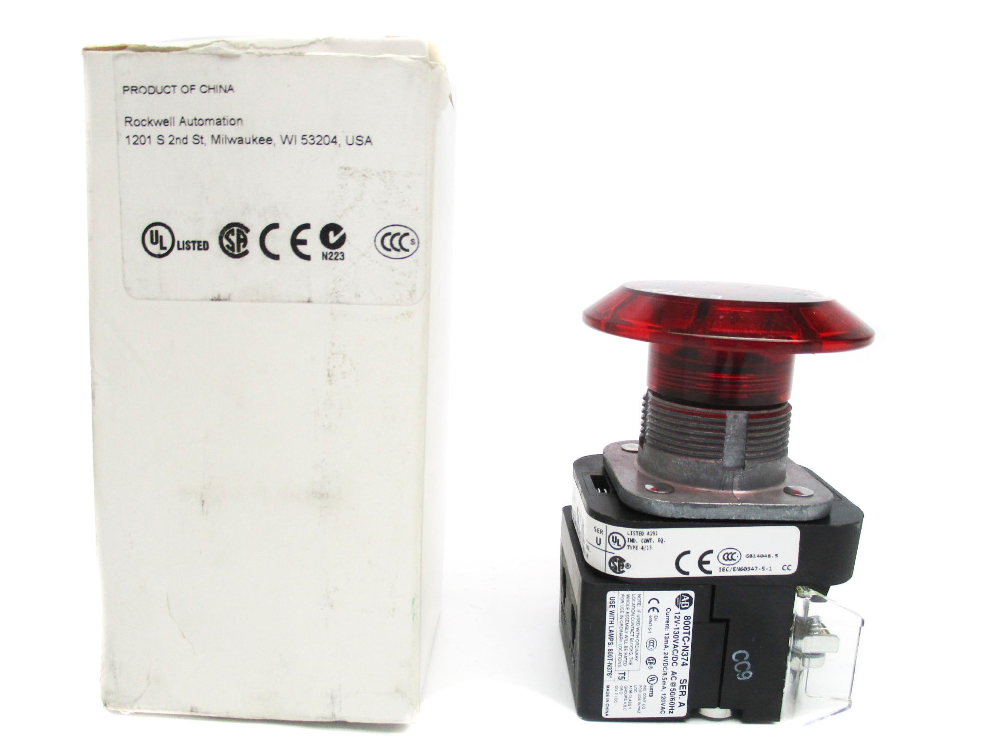 ALLEN BRADLEY 800T-FXJEQH2RA1 SER. U (WH) NSMP
