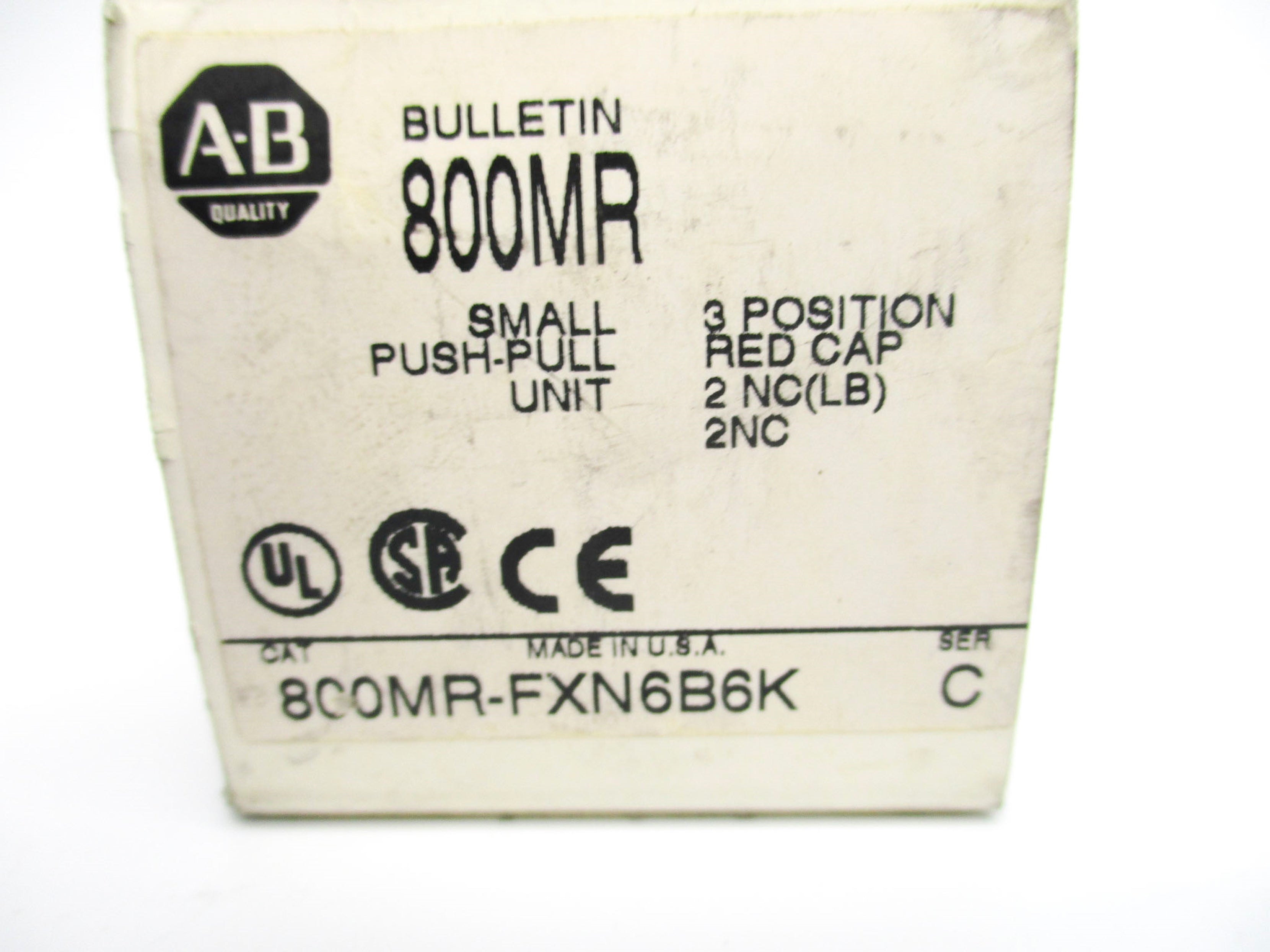 ALLEN BRADLEY 800MR-FXN6B6K SER. C (WH) NSMP