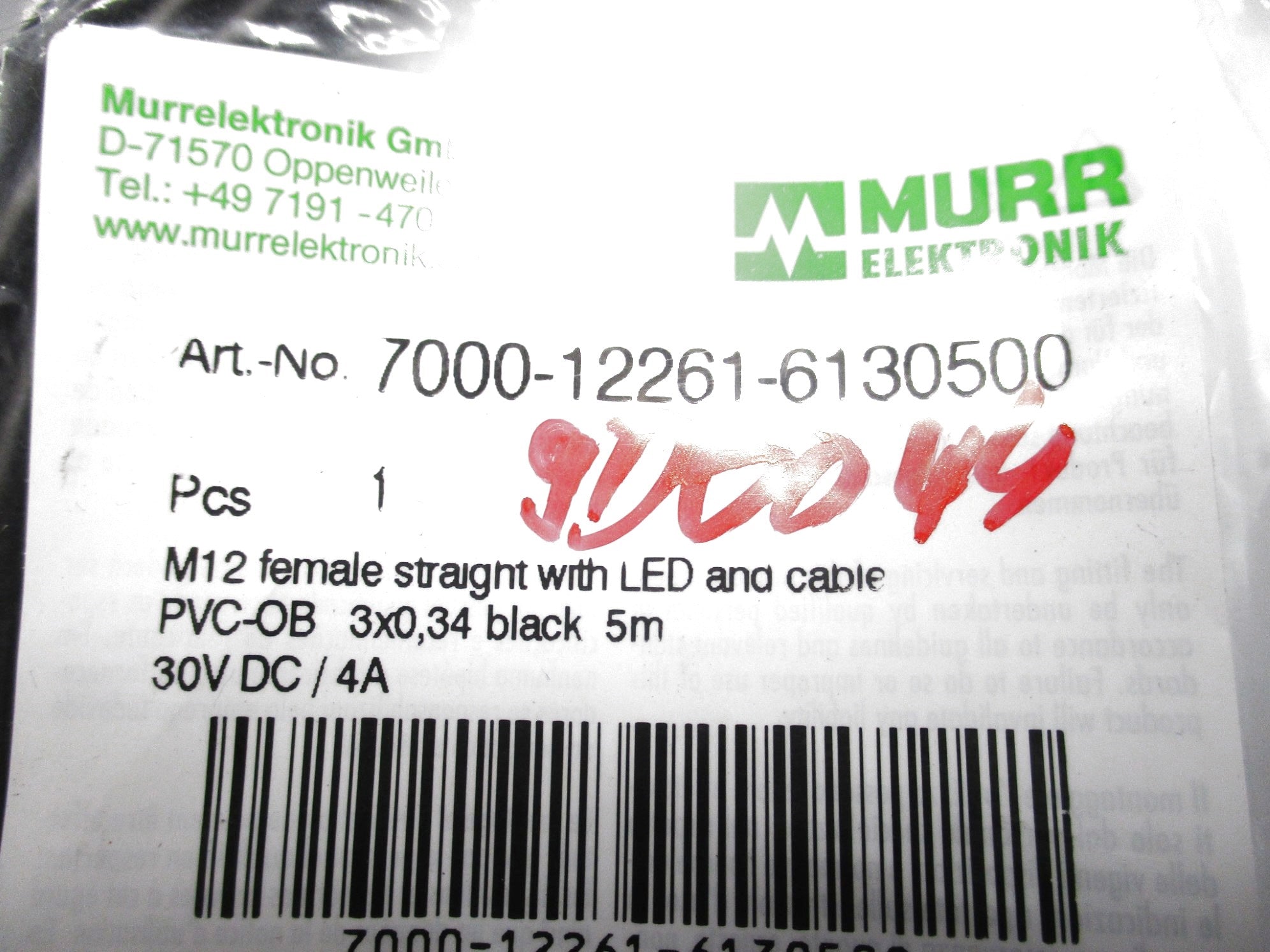 MURR ELEKTRONIK 7000-12261-6130500 NSMP