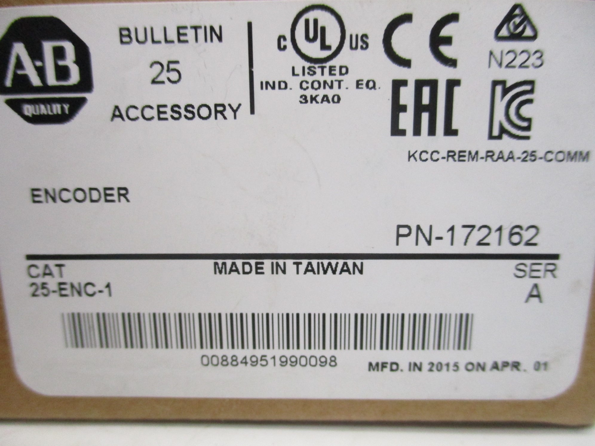 ALLEN BRADLEY 25-ENC-1 SER. A NSMP