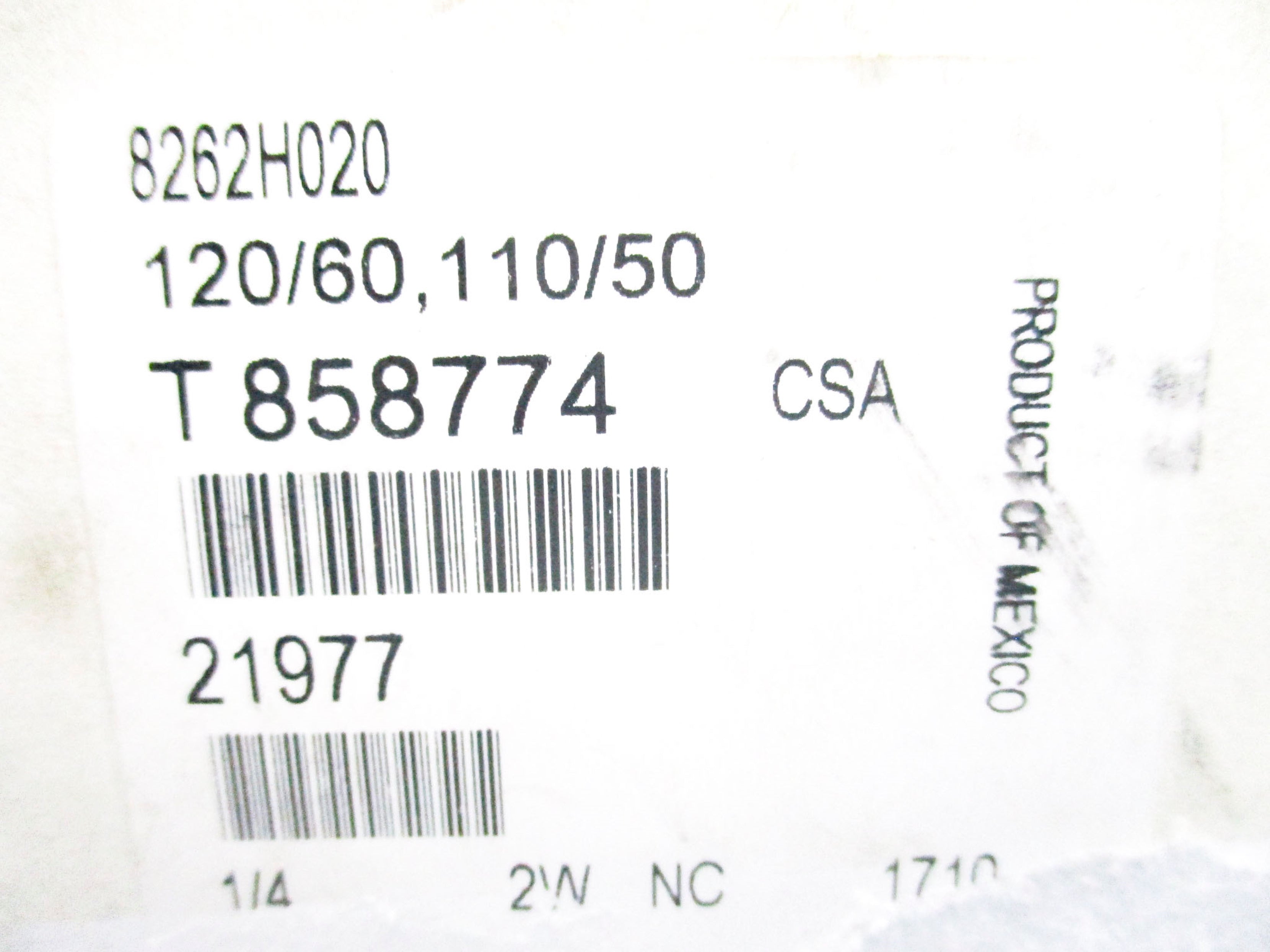 ASCO 8262H020 110/120V 125PSI 1/4" NSMP