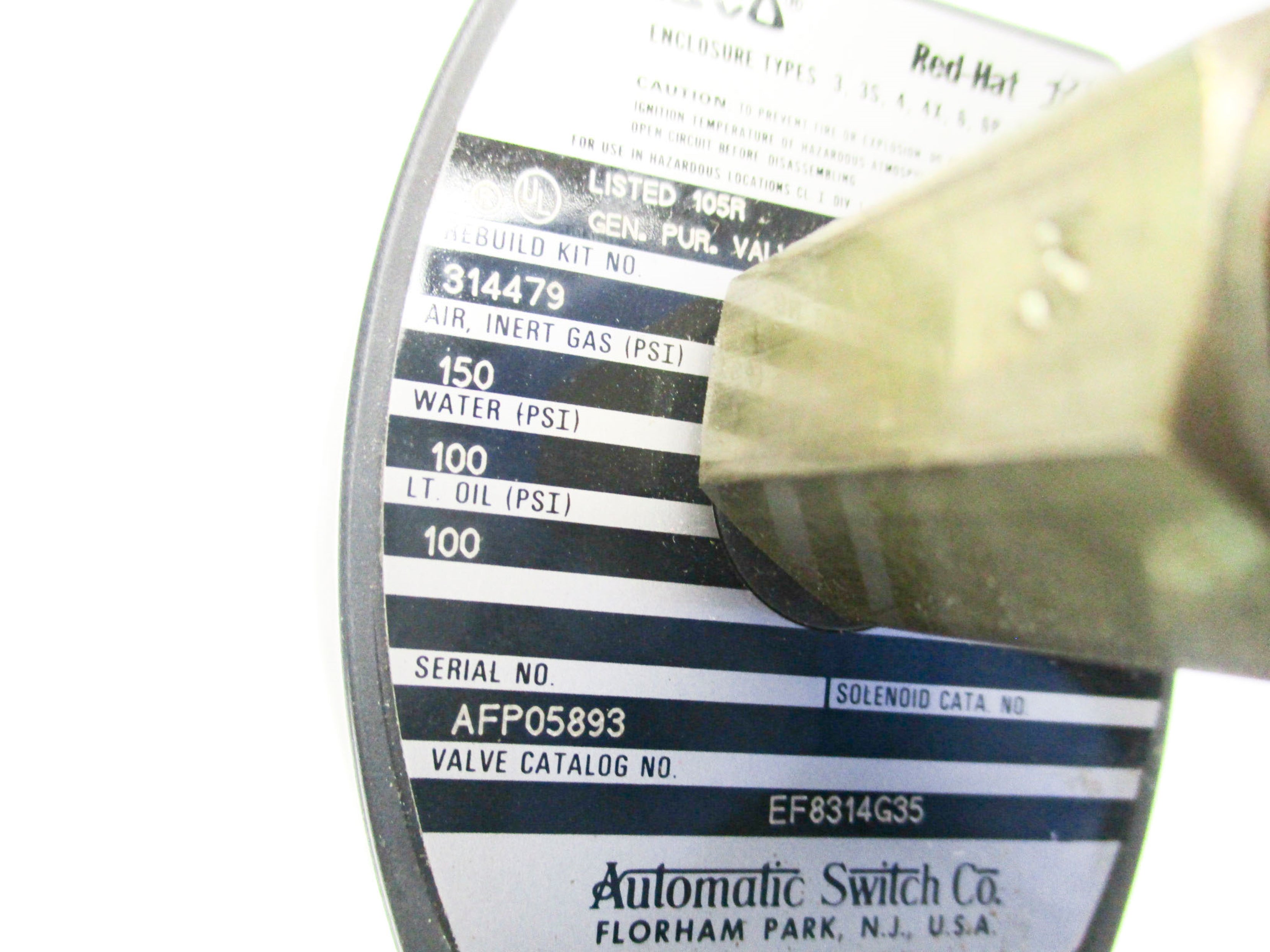 ASCO EF8314G35 110/120V 100PSI 1/4" NSNP