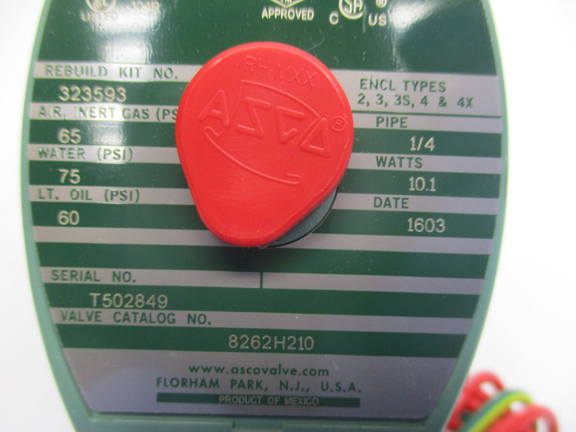 ASCO 8262H210 110/120V 60-75PSI 1/4" NSMP