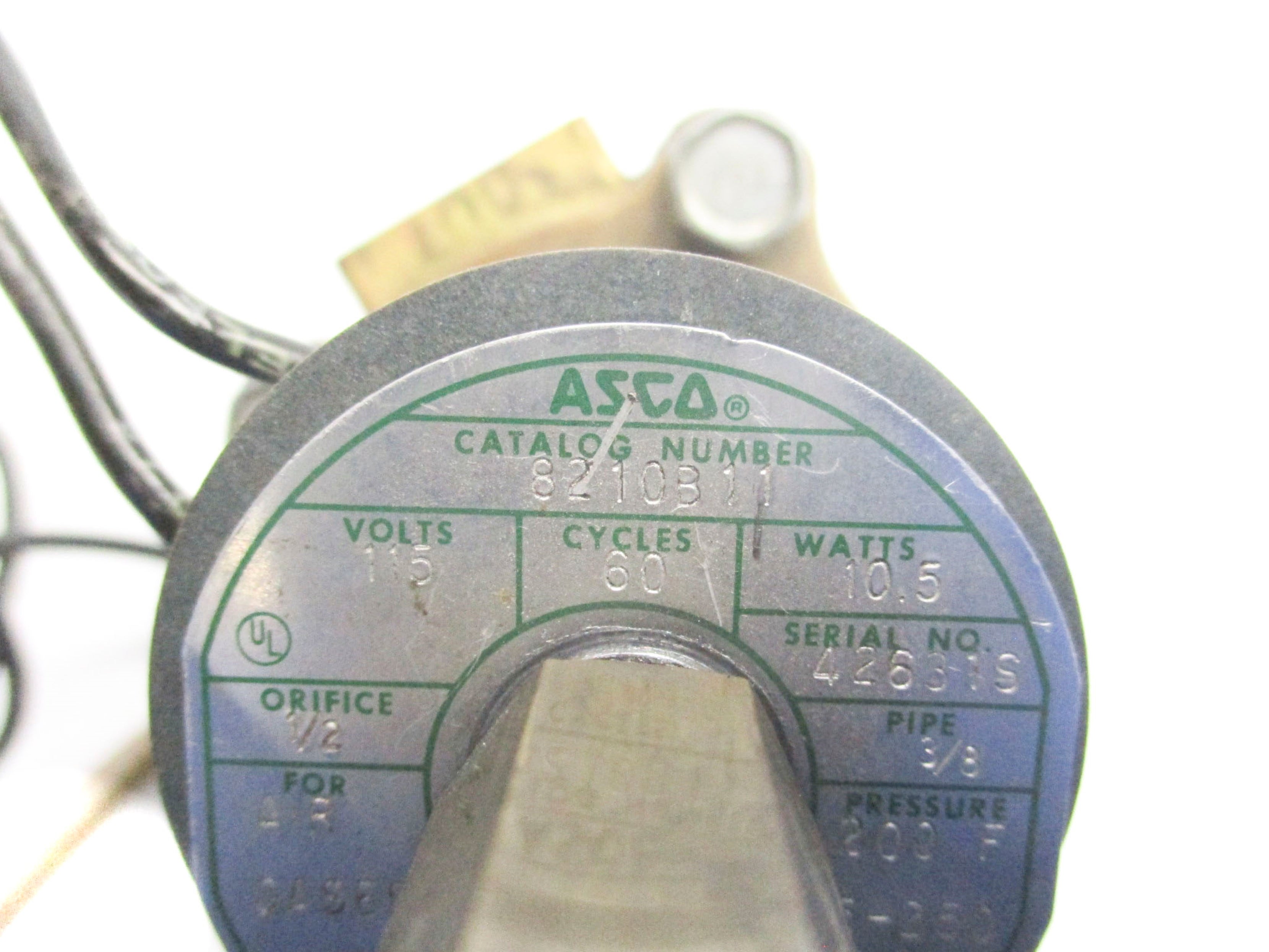 ASCO 8210B11 115V 5-250PSI 3/8" UNMP