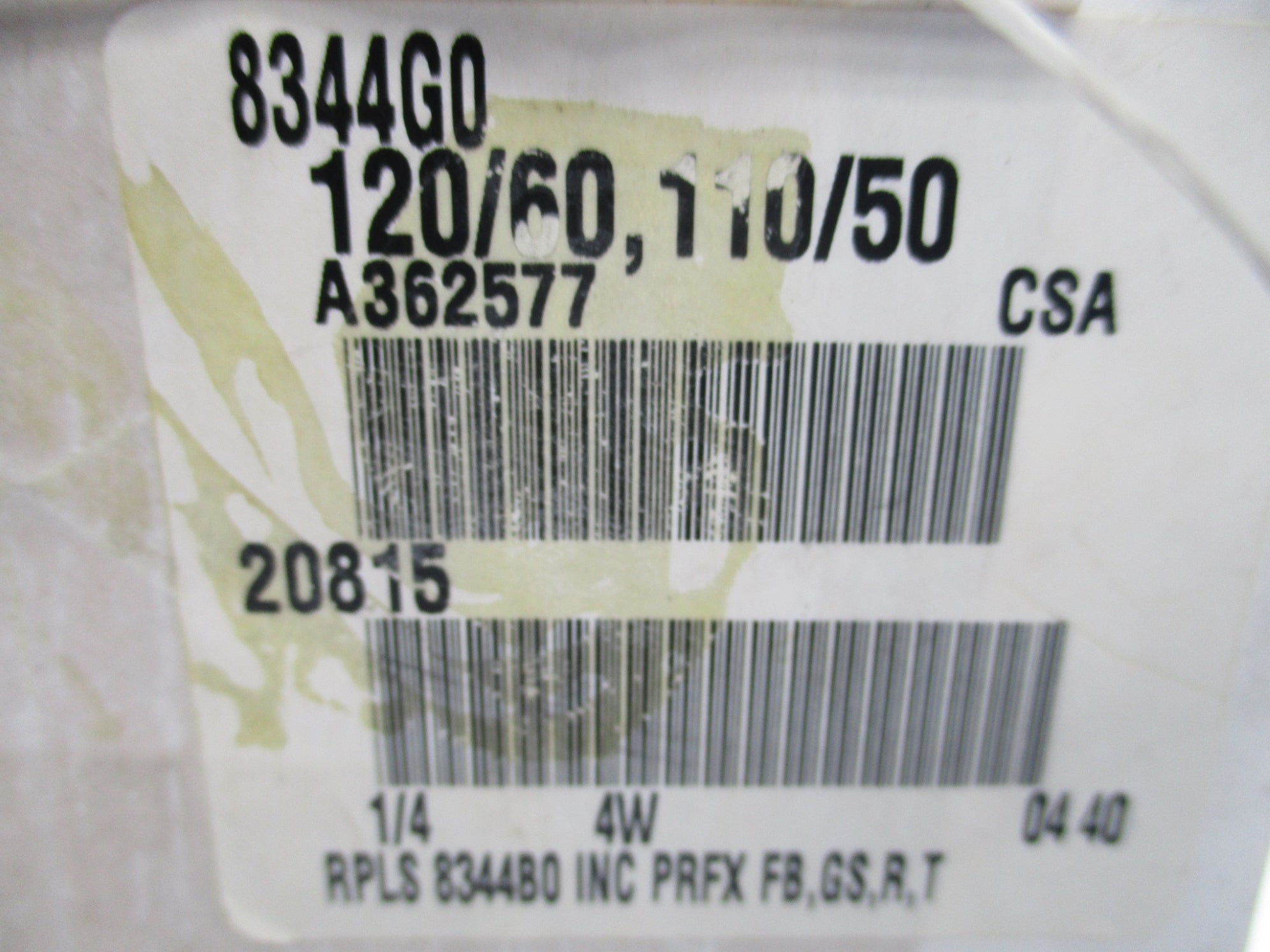 ASCO 8344G0 110V/50HZ 120V/60HZ 10-250PSI NSMP