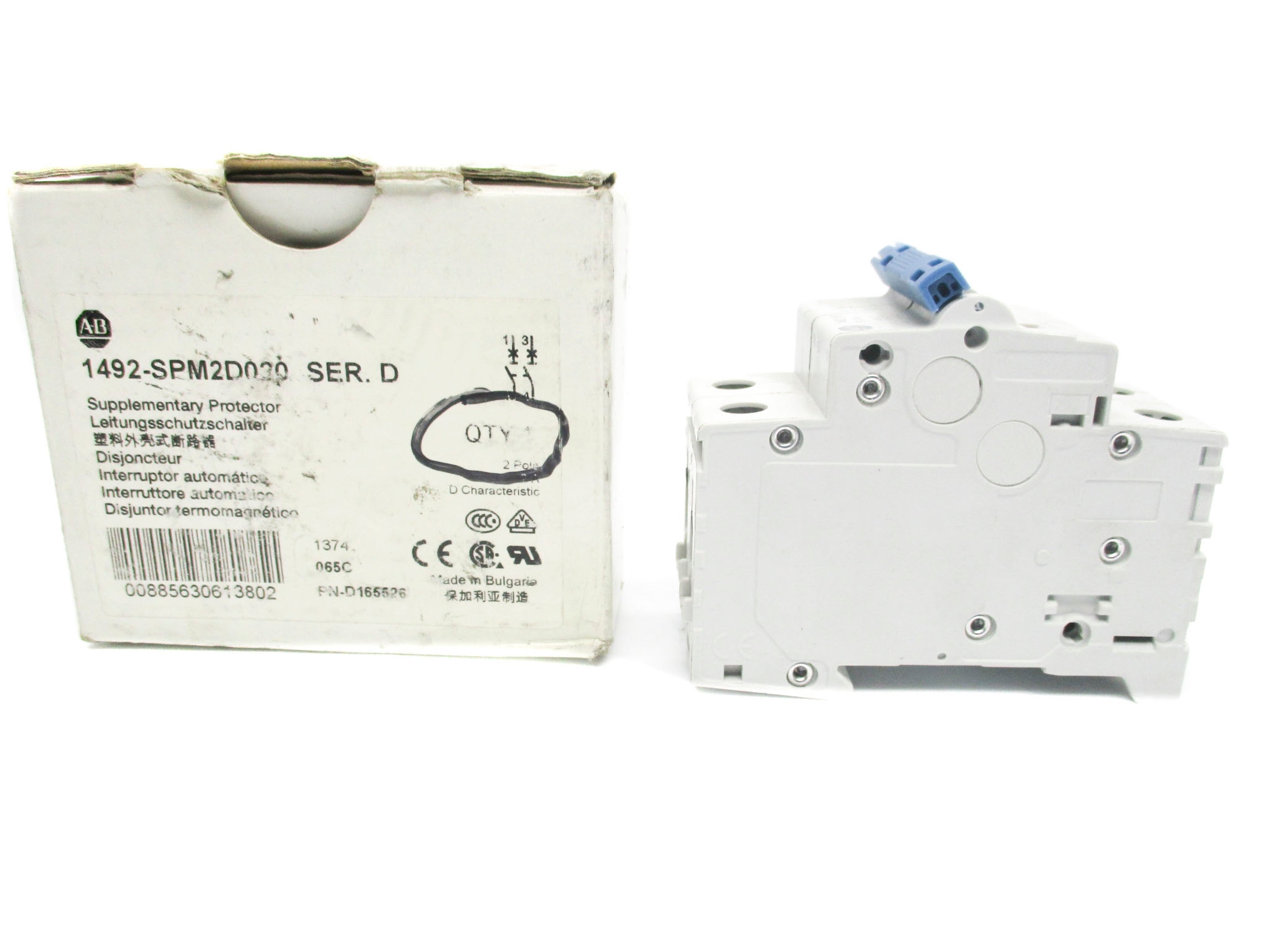 ALLEN BRADLEY 1492-SPM2D020 SER. D 2A NSMP