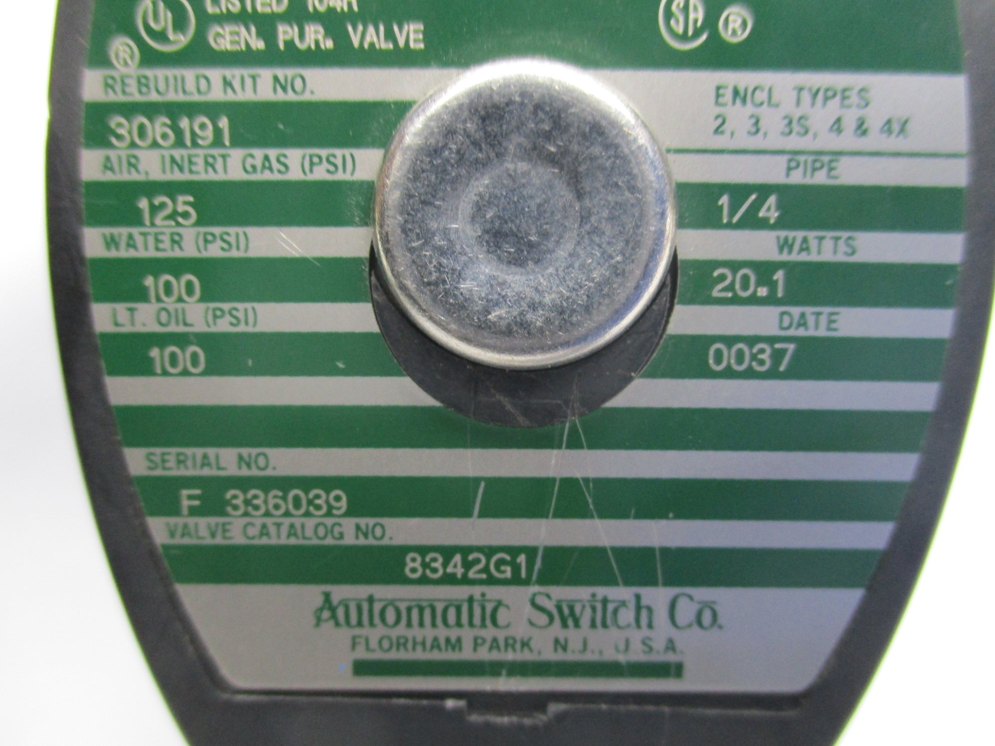 ASCO 8342G1 120V/60HZ 100PSI NSNP