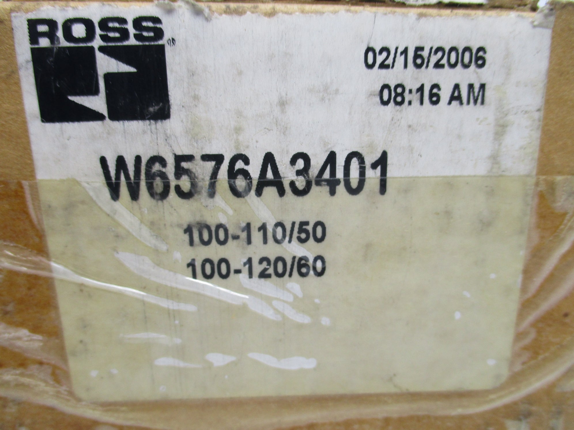 ROSS W6576A3401 110V/50HZ-120V/60HZ NSMP
