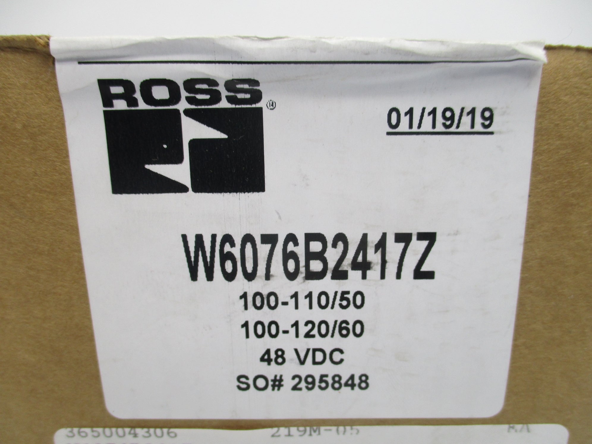 ROSS W6076B2417Z 48VDC NSFS