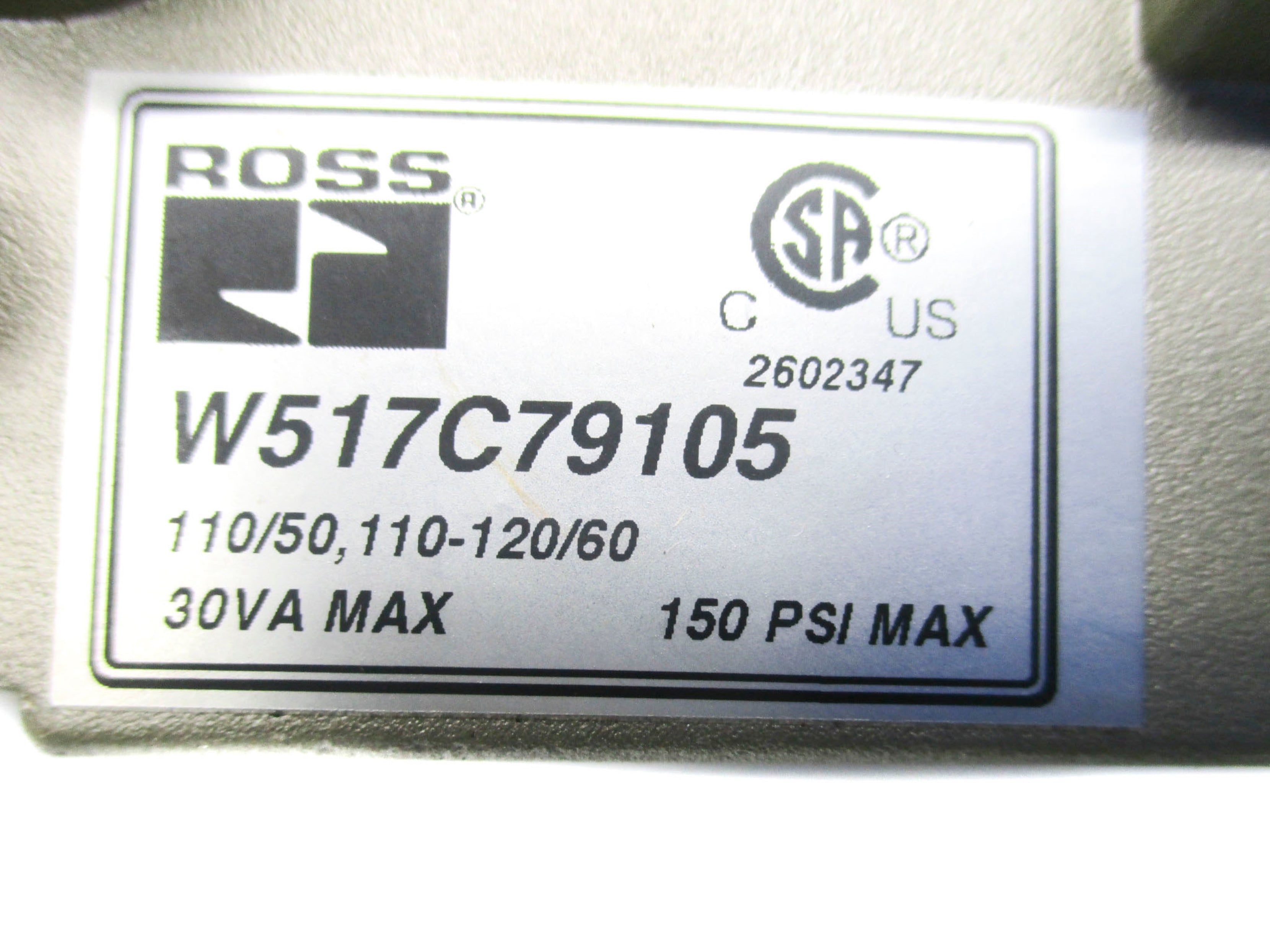 ROSS 2773B3001 110V/50HZ-110-120V/60HZ 150PSI NSMP
