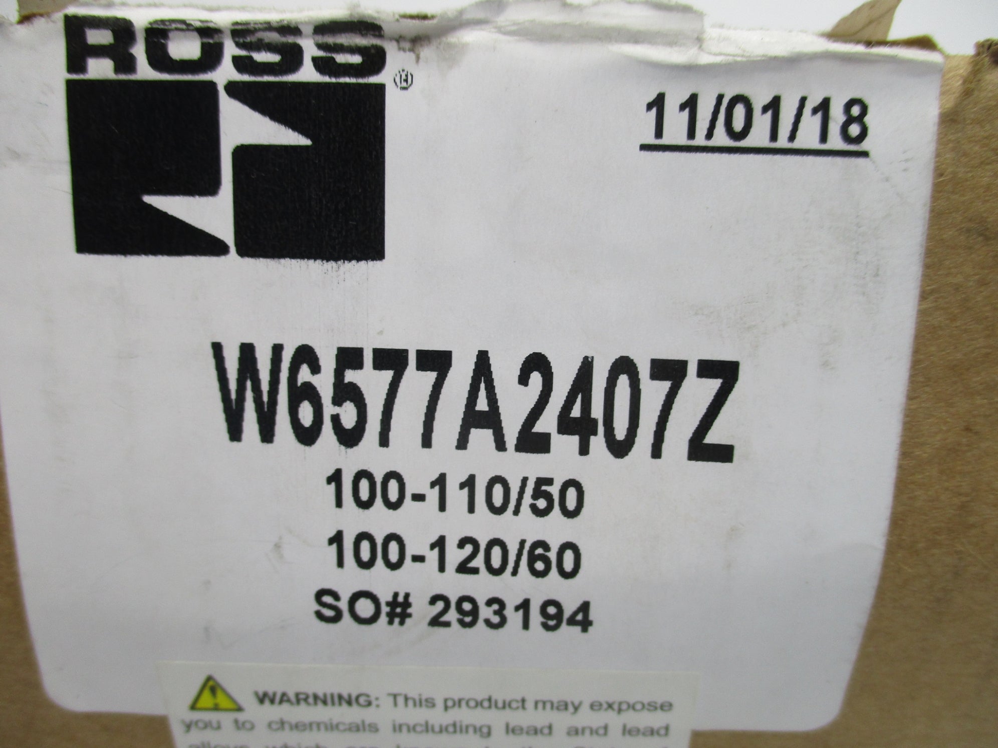 ROSS W6577A24007 110V/50HZ-120V/60HZ 2-10BAR NSNP
