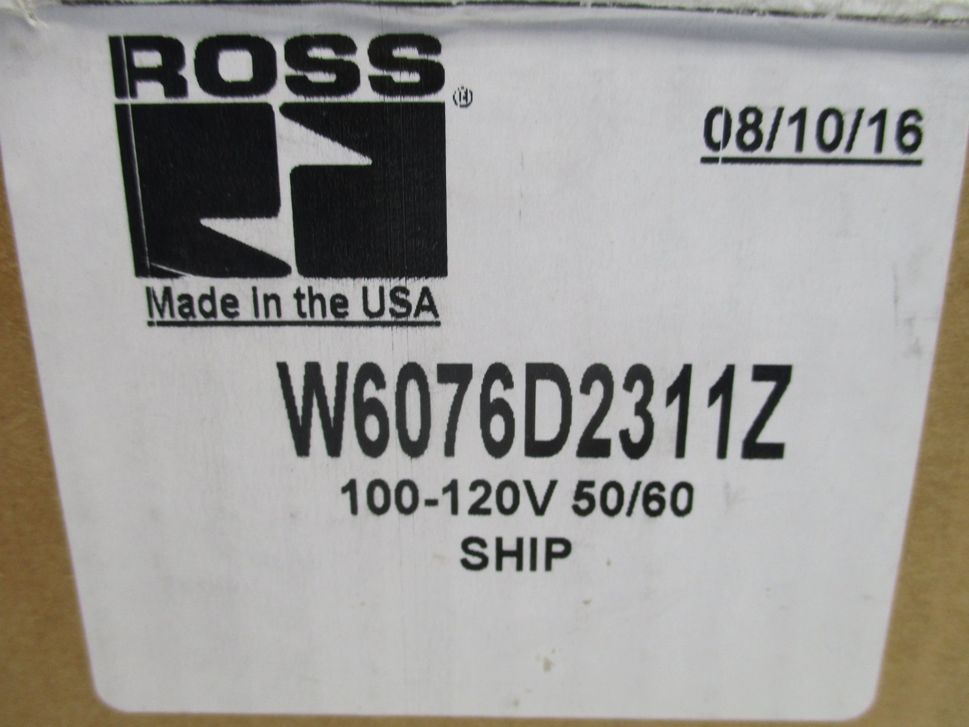 ROSS W6076D2311Z 110V/50HZ-120V/60HZ 2-10BAR NSMP