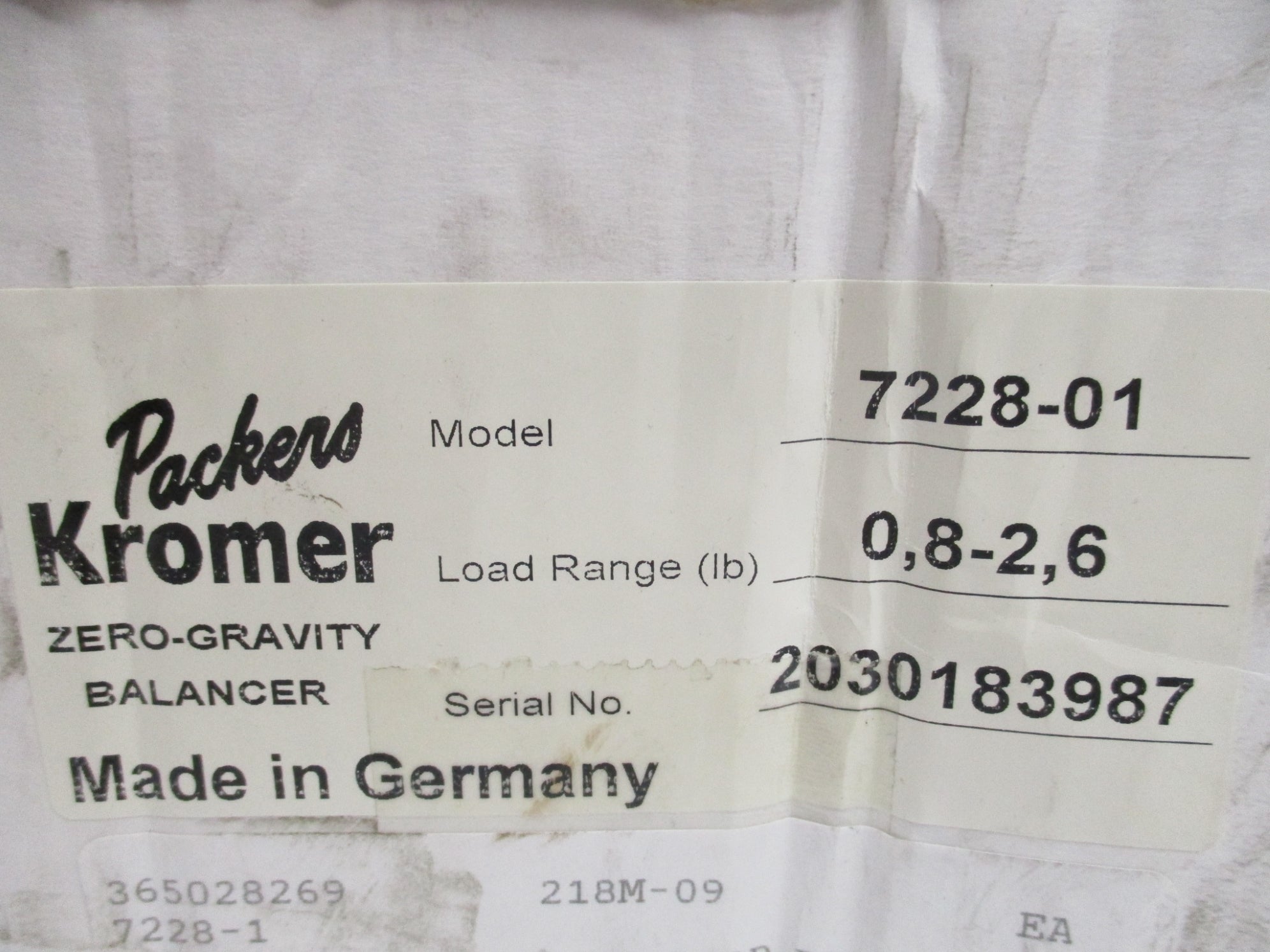 PACKER KROMER 7228-01 NSMP