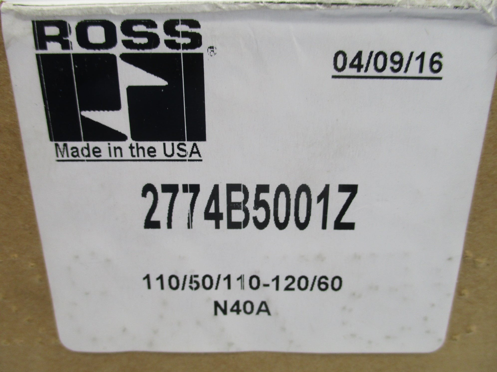 ROSS 2774B5001Z 110/120V NSFS